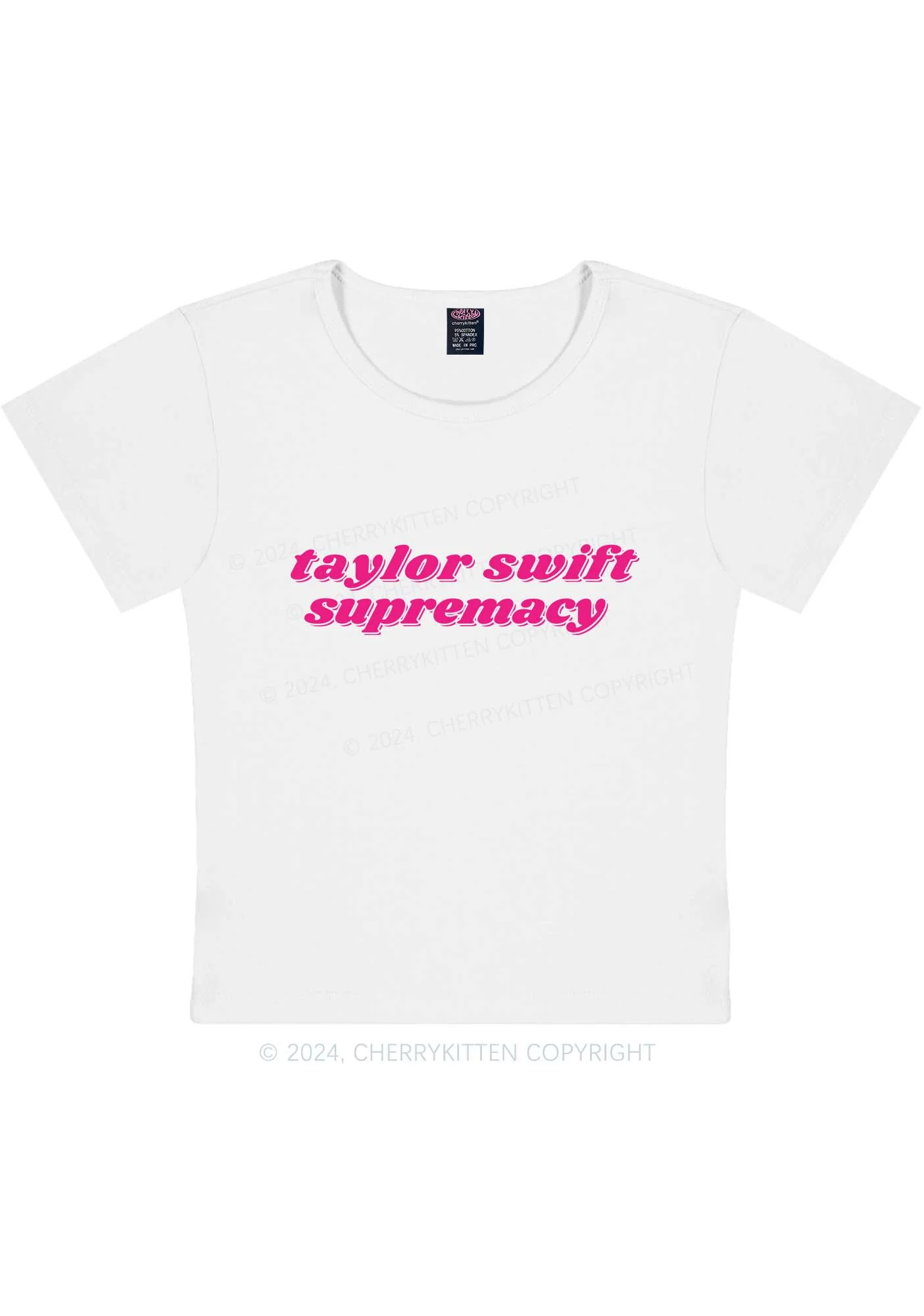 Curvy TS Supremacy Y2K Baby Tee Cherrykitten - Image 3