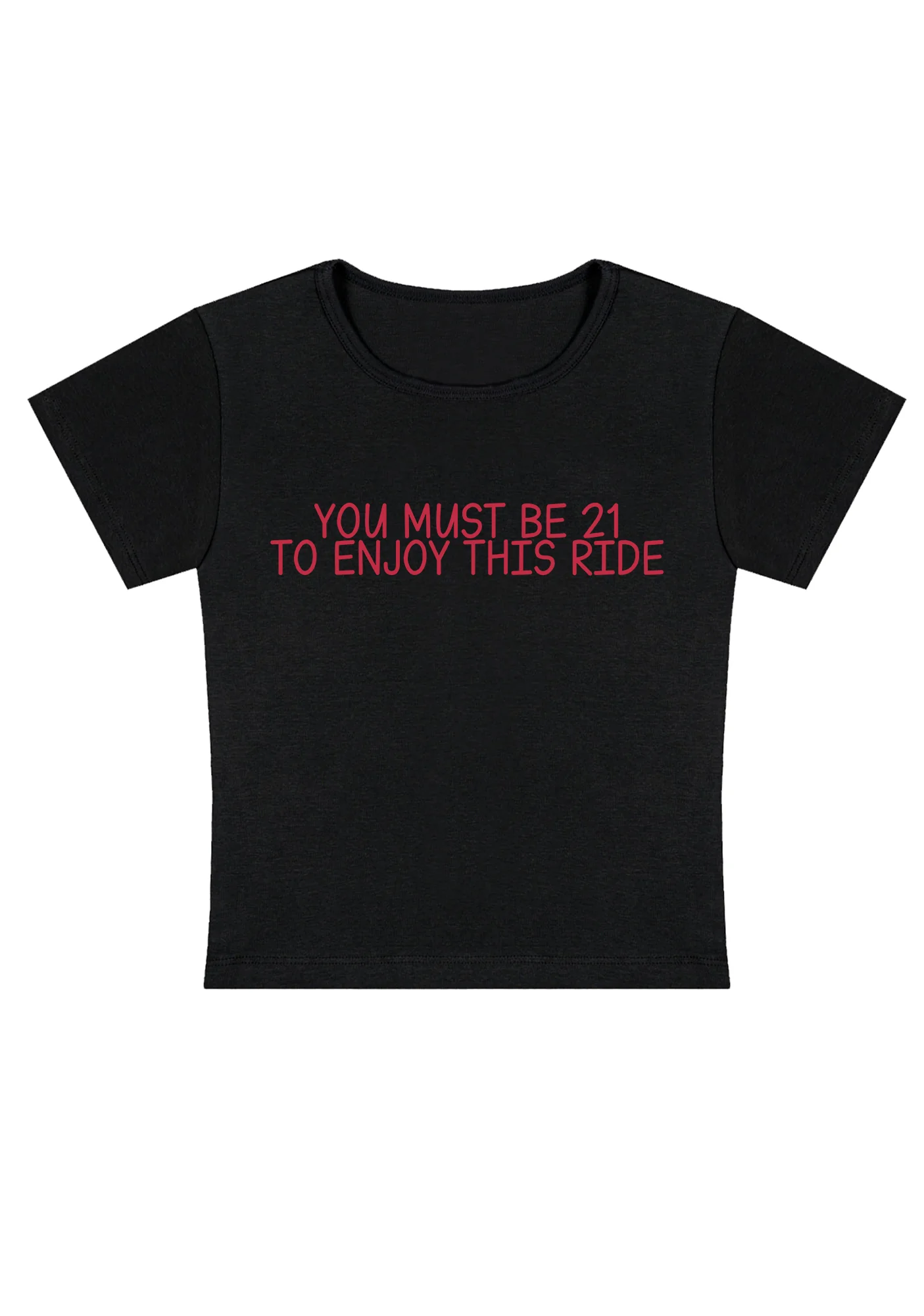 Curvy Twenty-One To Enjoy This Ride Baby Tee - Image 3