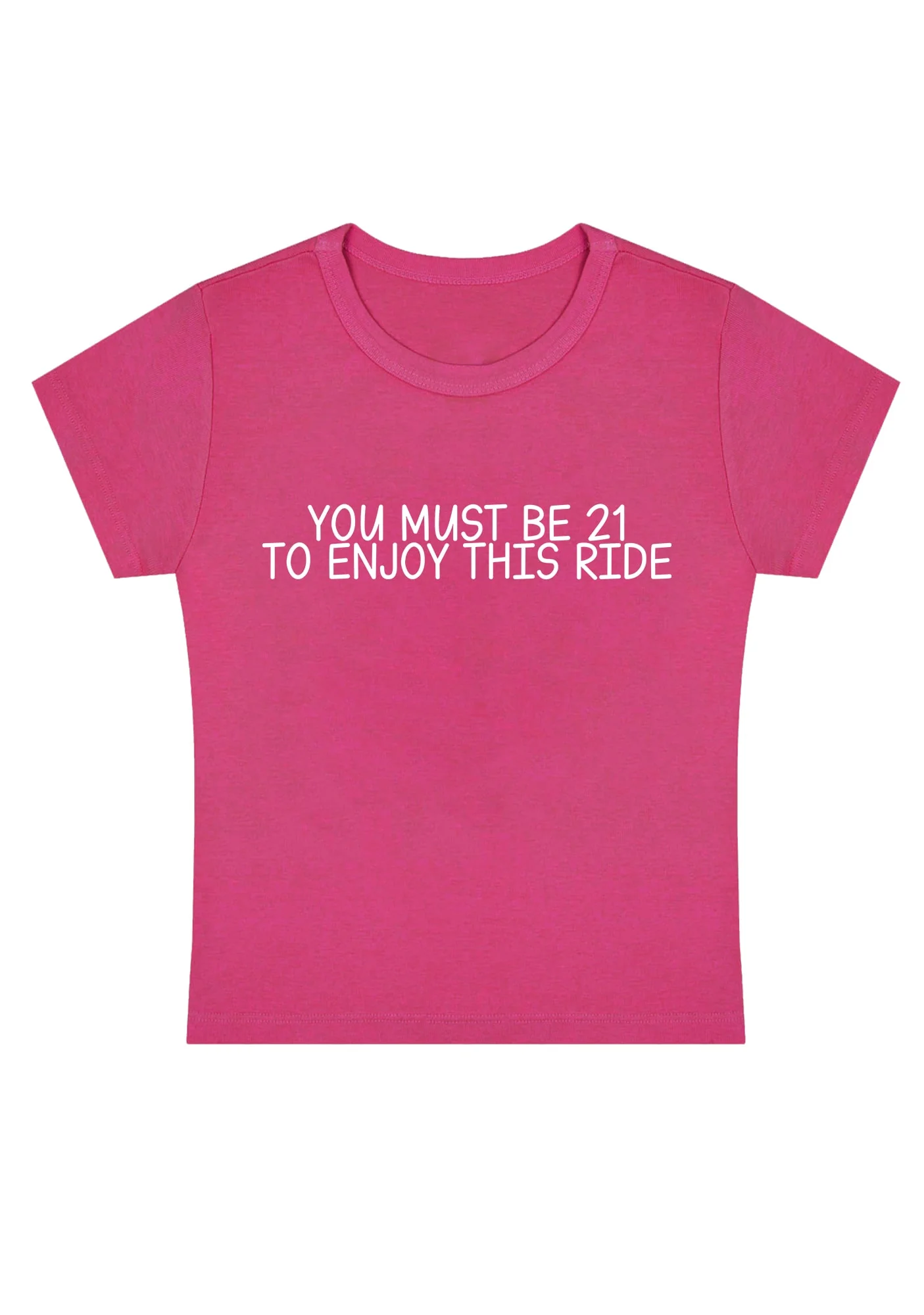 Curvy Twenty-One To Enjoy This Ride Baby Tee - Image 4