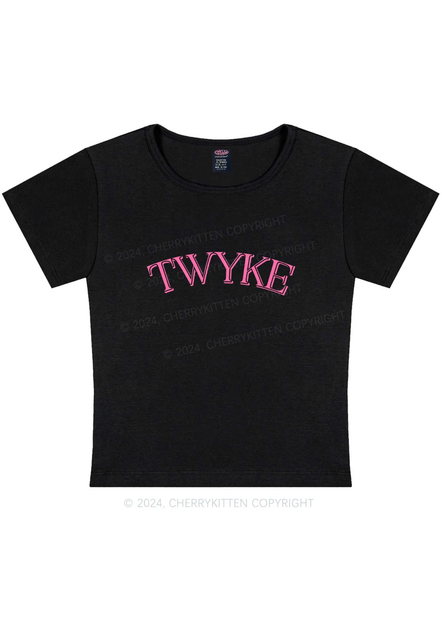 Curvy TWYKE Y2K Baby Tee Cherrykitten - Image 3