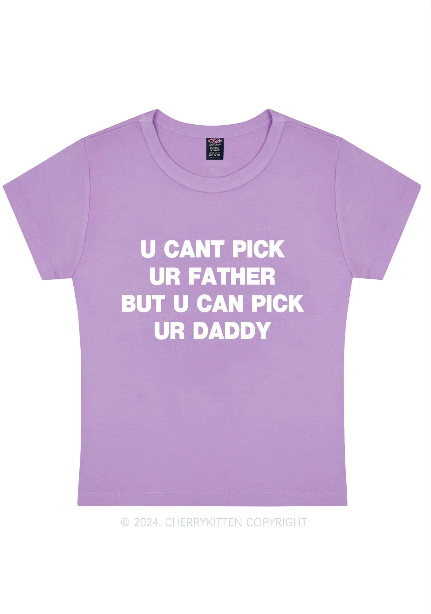 Curvy U Can Pick Ur Daddy Y2K Baby Tee Cherrykitten - Image 5