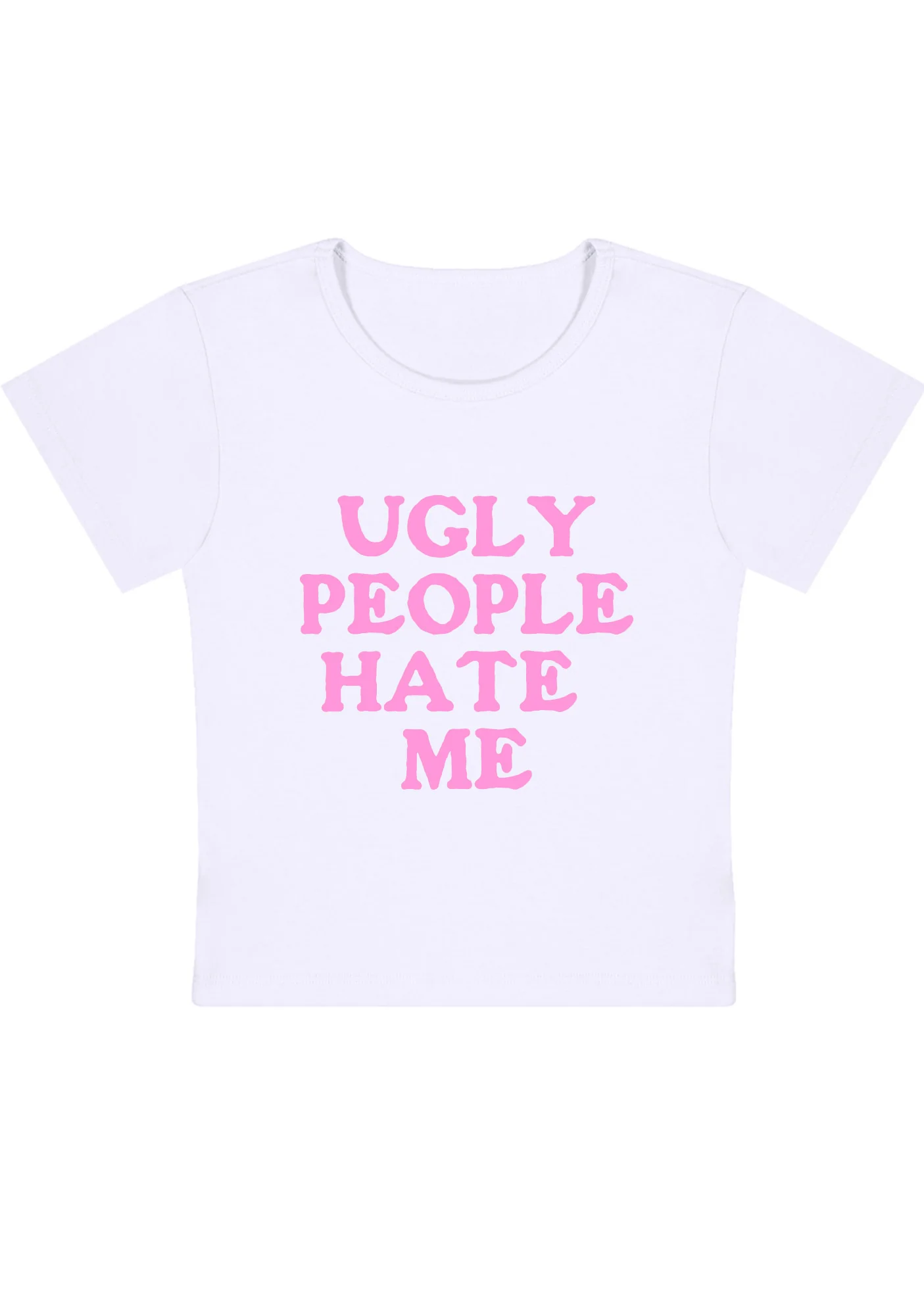 Curvy Ugly People Hate Me Baby Tee - Image 2