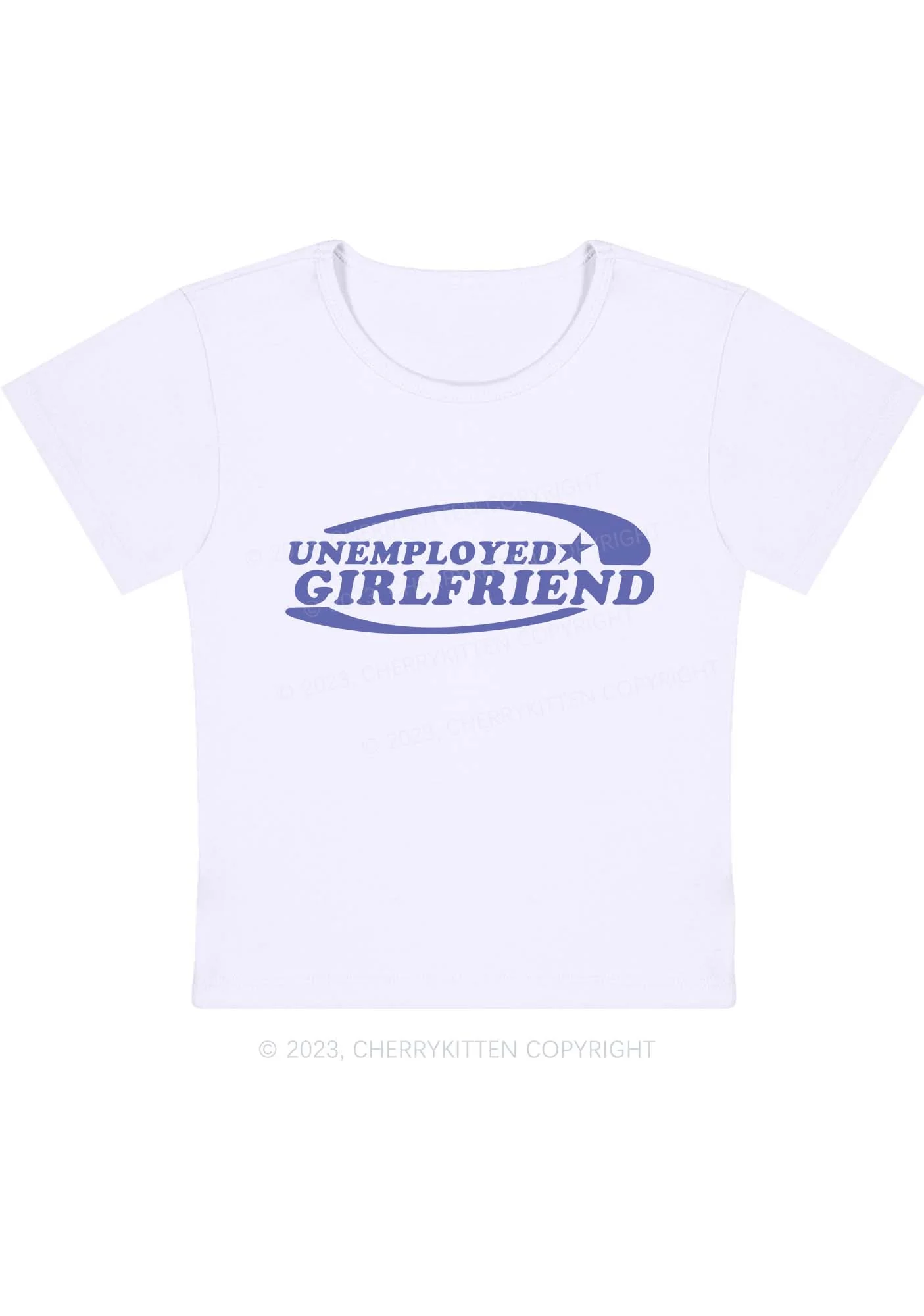 Curvy Unemployed Girlfriend Star Baby Tee Cherrykitten - Image 2
