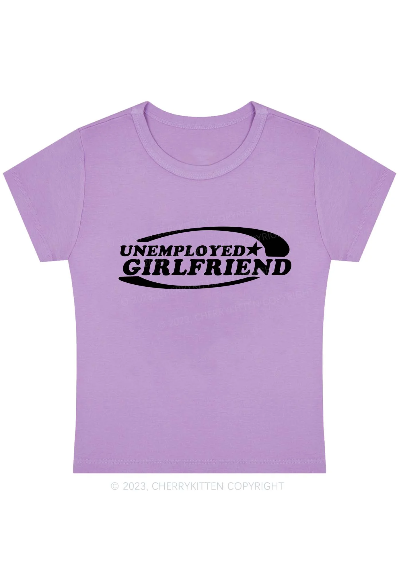 Curvy Unemployed Girlfriend Star Baby Tee Cherrykitten - Image 4
