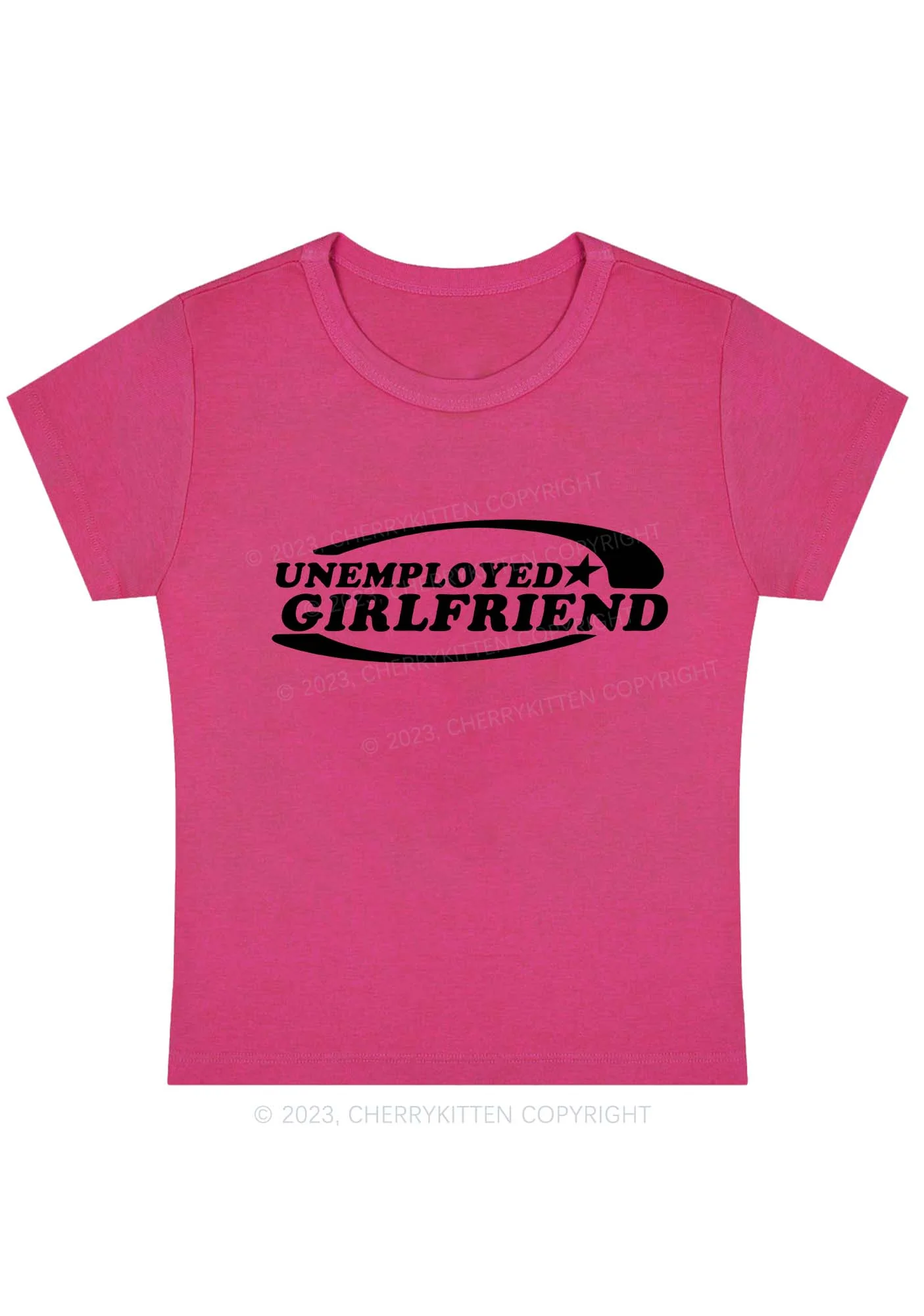 Curvy Unemployed Girlfriend Star Baby Tee Cherrykitten - Image 5