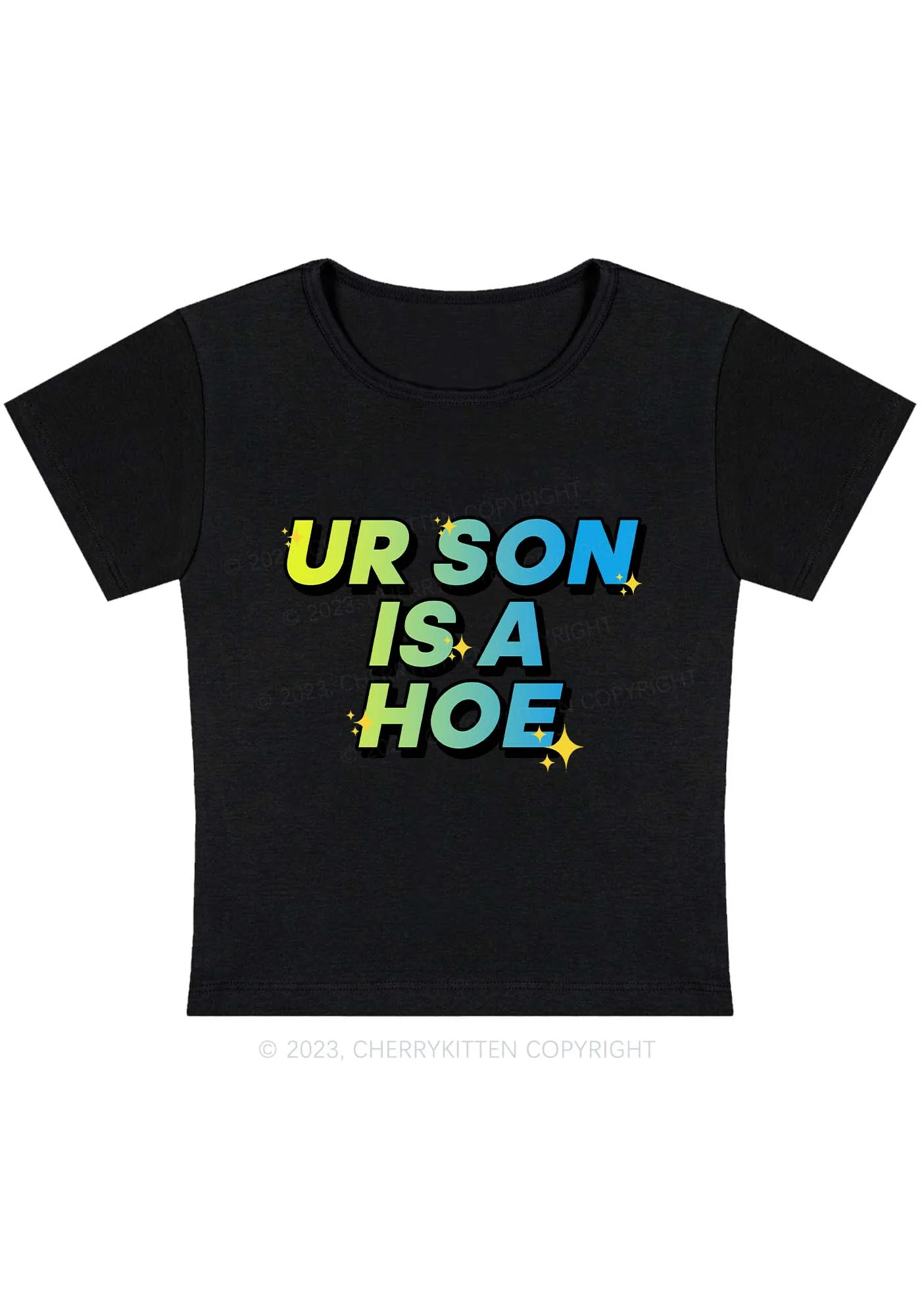 Curvy UR Son Is A Hxx Baby Tee Cherrykitten - Image 2