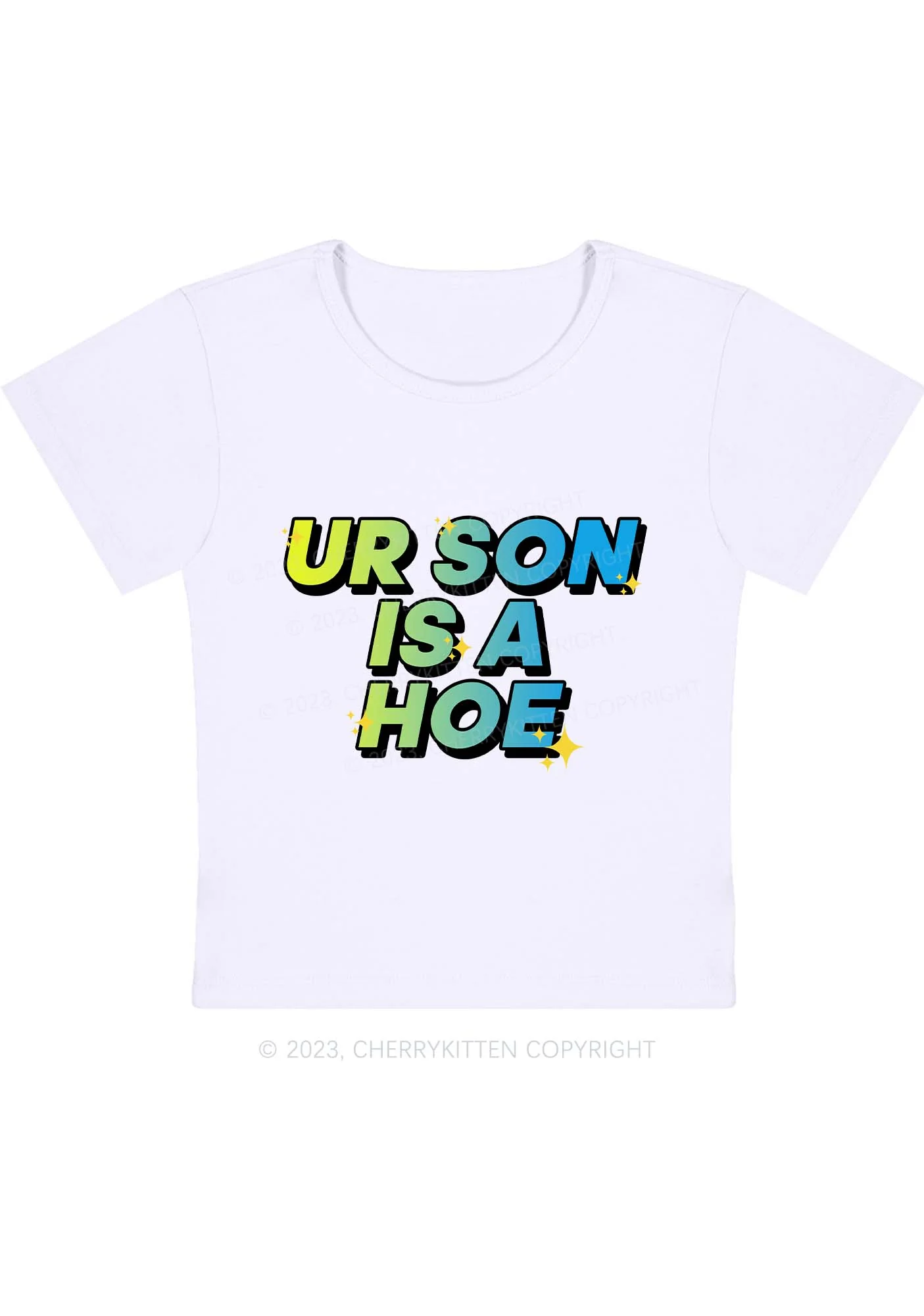 Curvy UR Son Is A Hxx Baby Tee Cherrykitten - Image 3