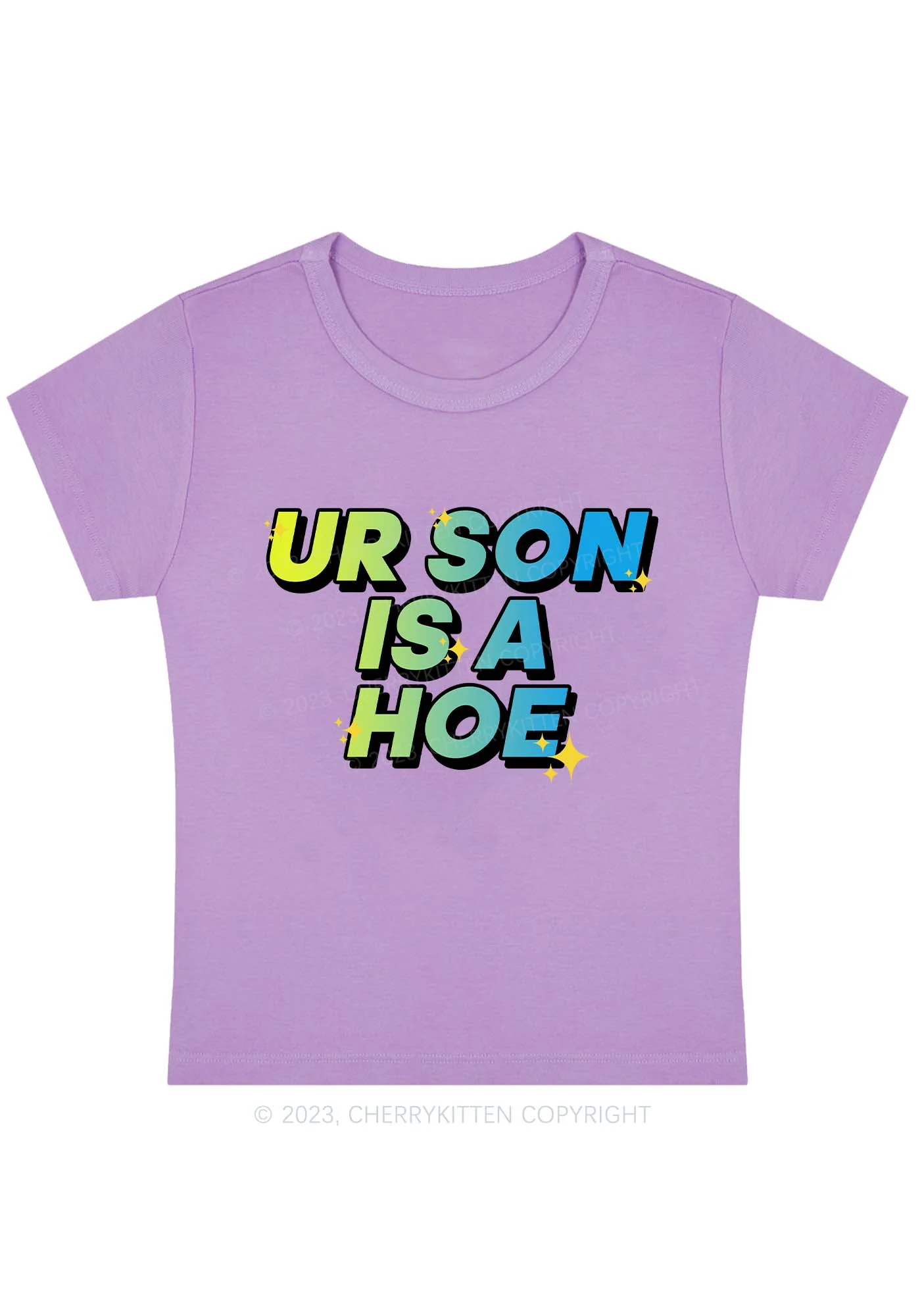 Curvy UR Son Is A Hxx Baby Tee Cherrykitten - Image 4