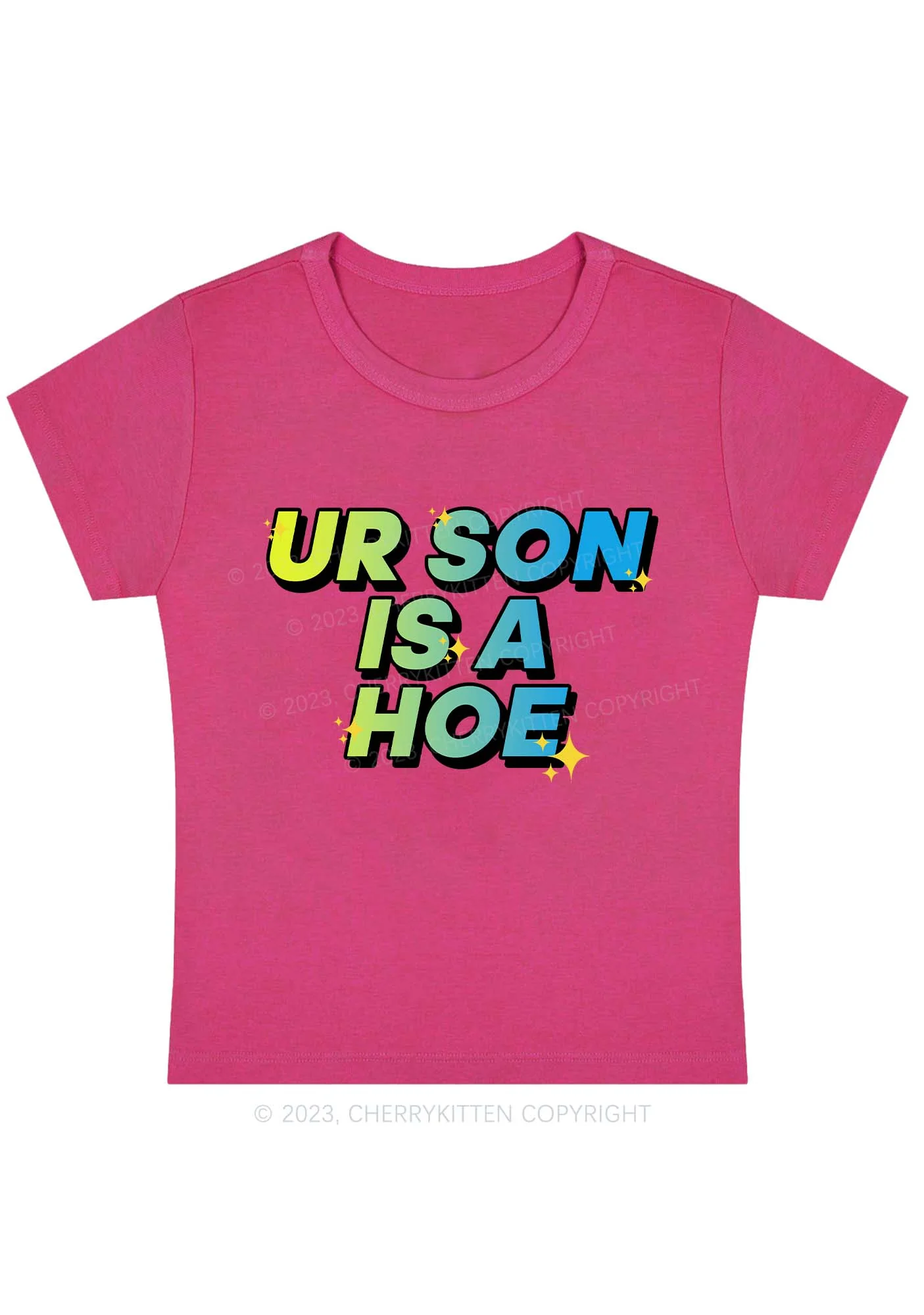 Curvy UR Son Is A Hxx Baby Tee Cherrykitten - Image 5