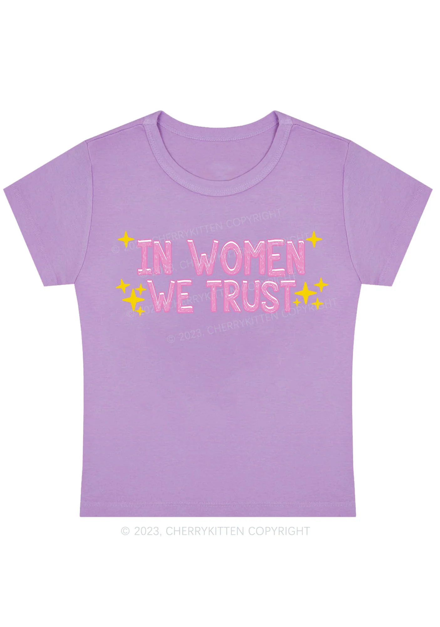 Curvy We Trust Women Baby Tee Cherrykitten - Image 5