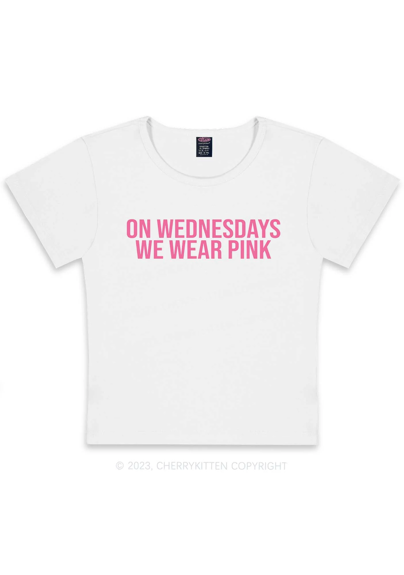 Curvy We Wear Pink Y2K Baby Tee Cherrykitten - Image 4