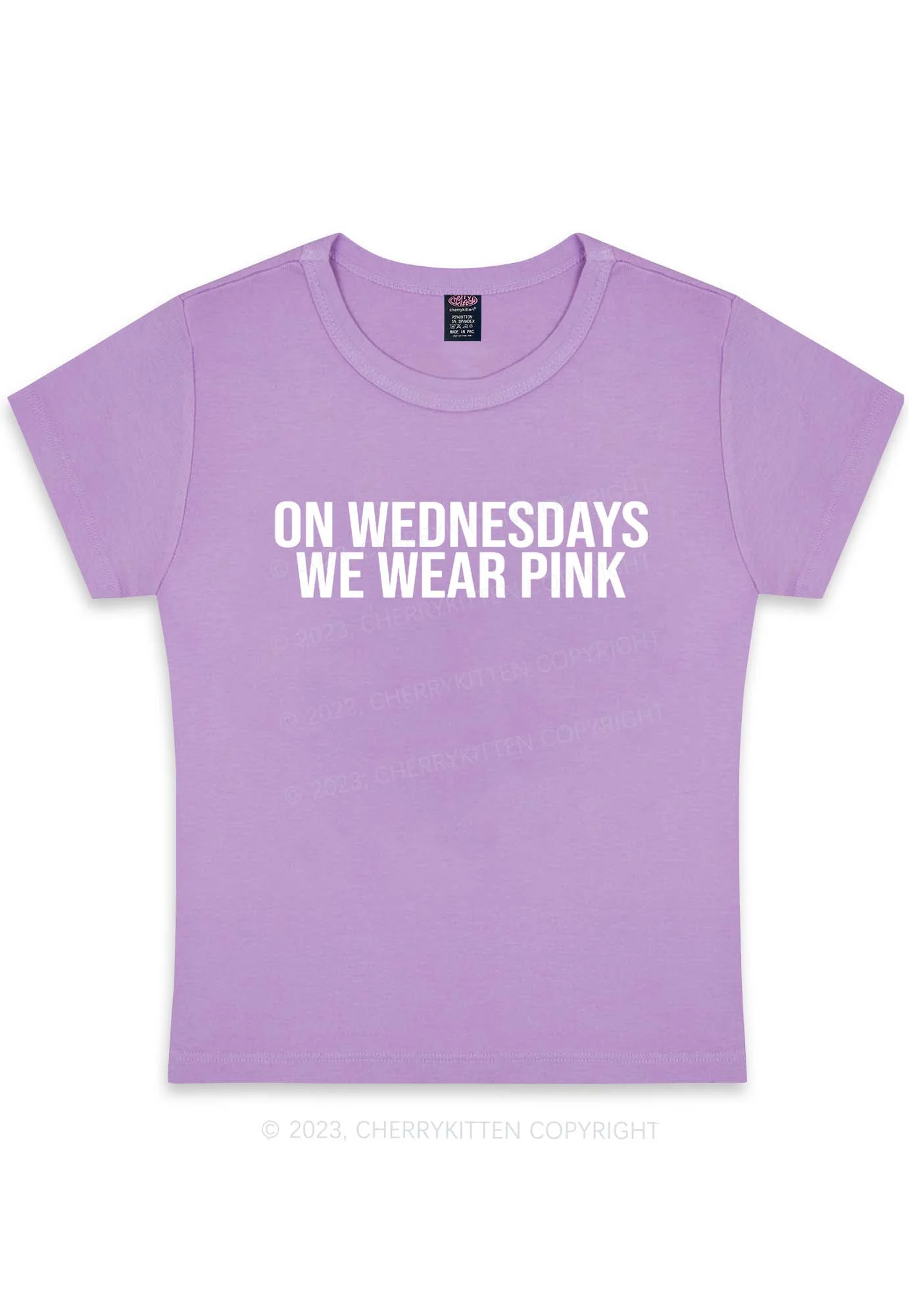 Curvy We Wear Pink Y2K Baby Tee Cherrykitten - Image 5
