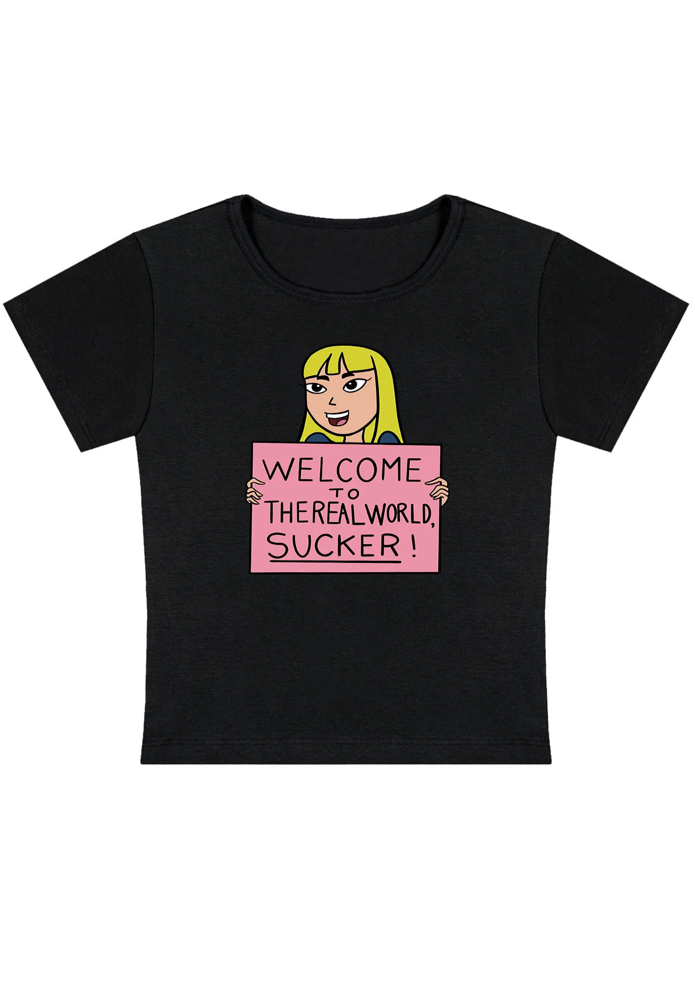 Curvy Welcome To The Real World Baby Tee - Image 2