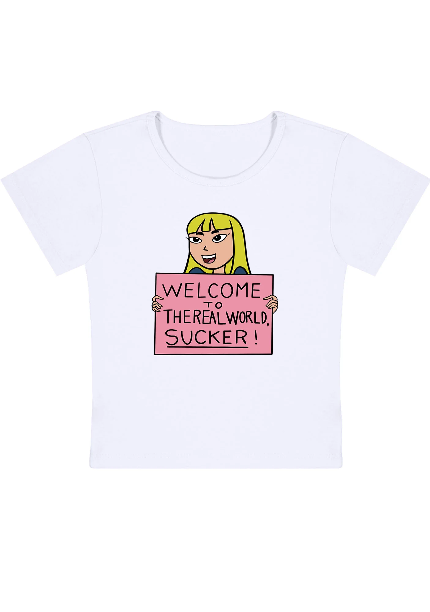 Curvy Welcome To The Real World Baby Tee - Image 3