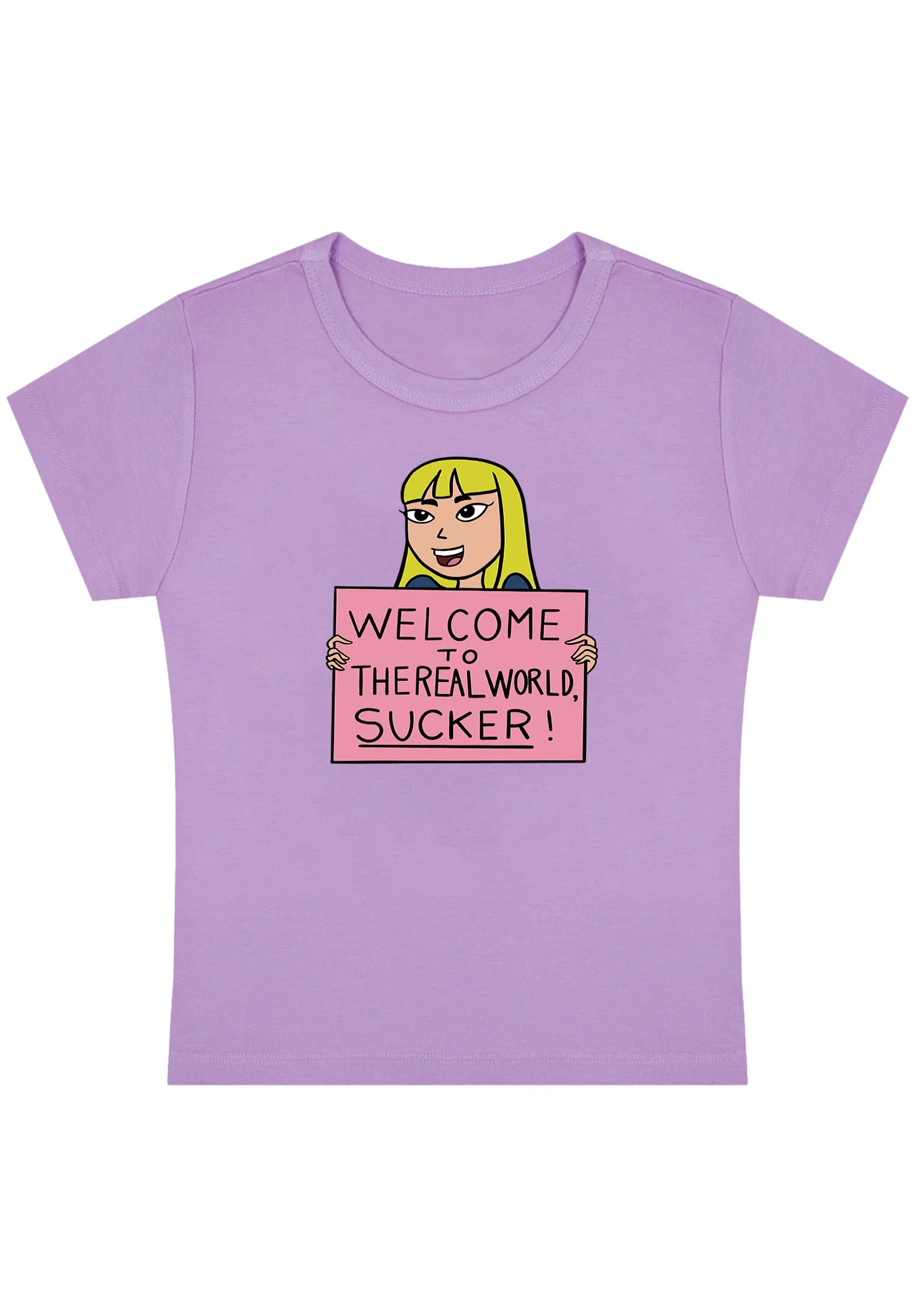 Curvy Welcome To The Real World Baby Tee - Image 4