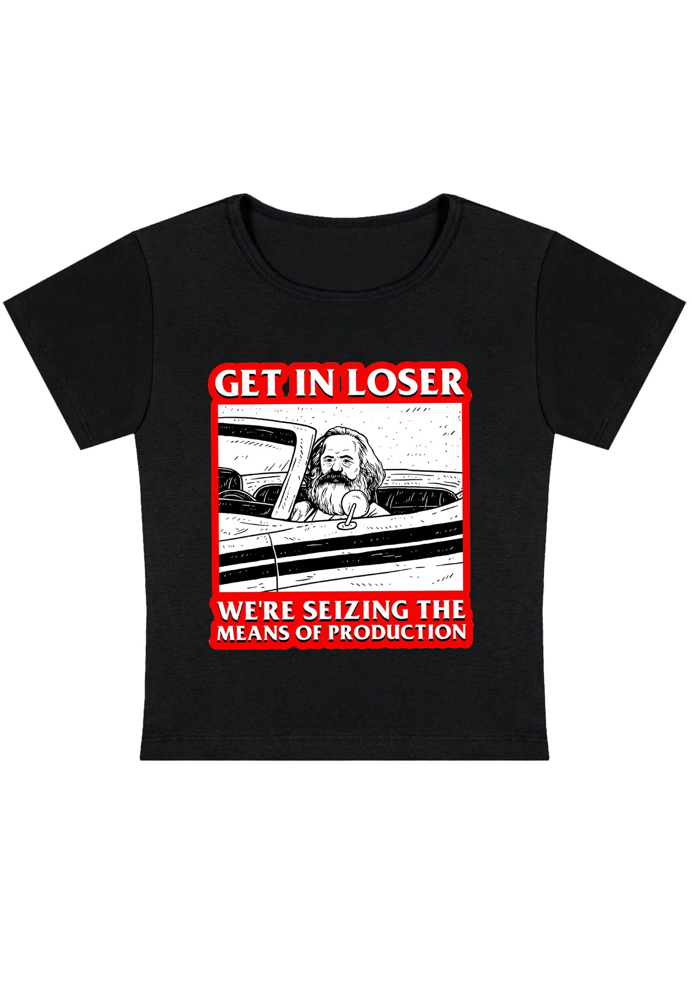 Curvy We're Seizing The Means Of Production Baby Tee - Image 2