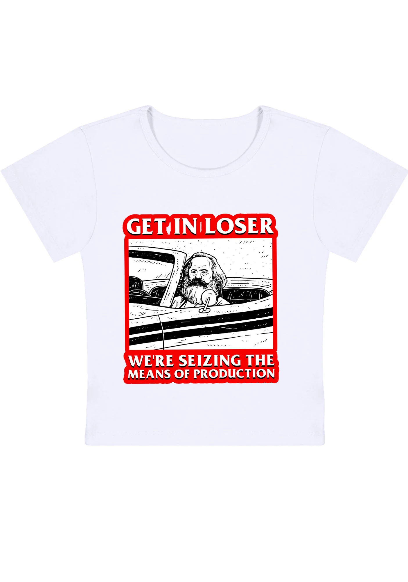 Curvy We're Seizing The Means Of Production Baby Tee - Image 3