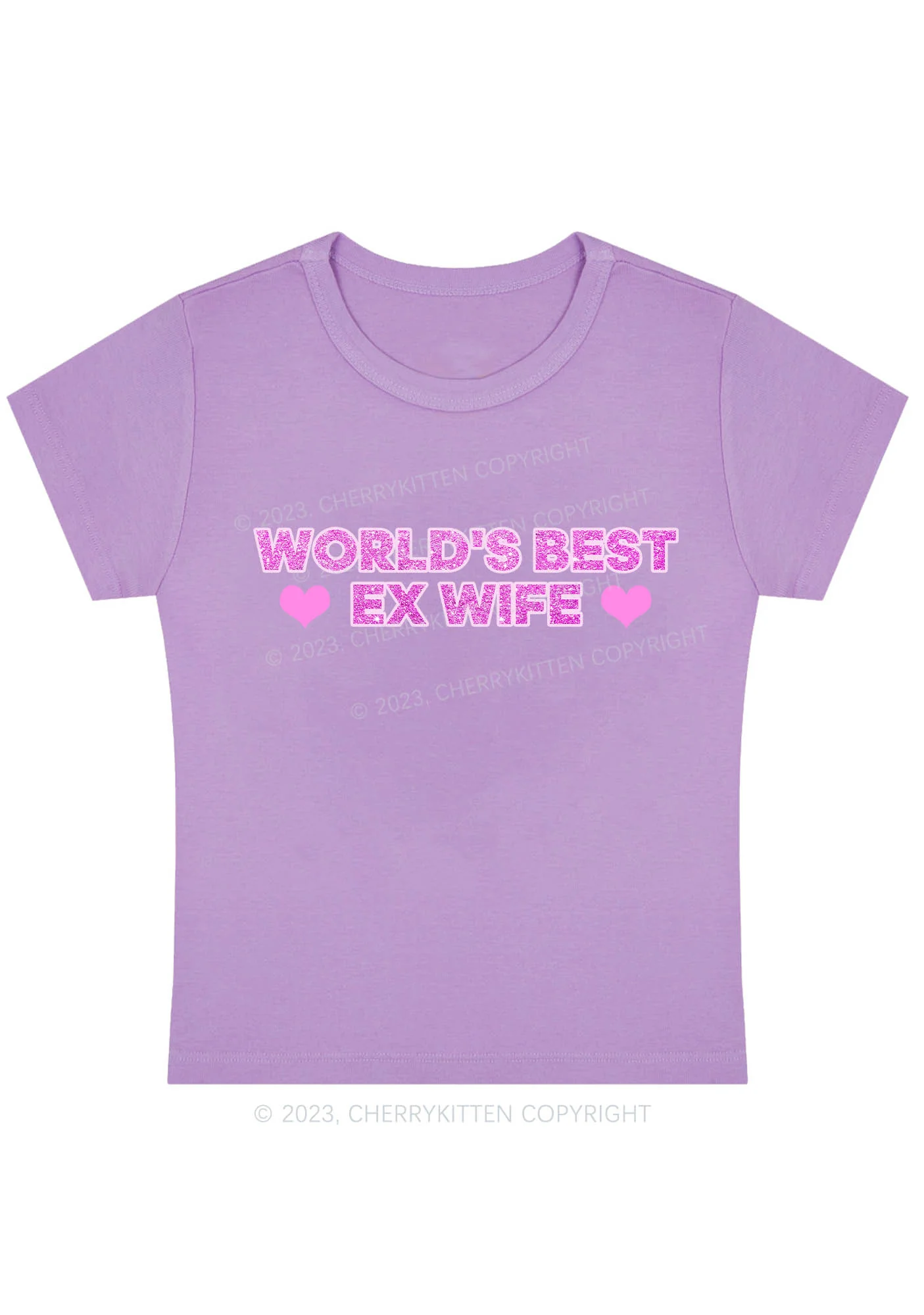 Curvy World's Best EX Wife Baby Tee Cherrykitten - Image 4