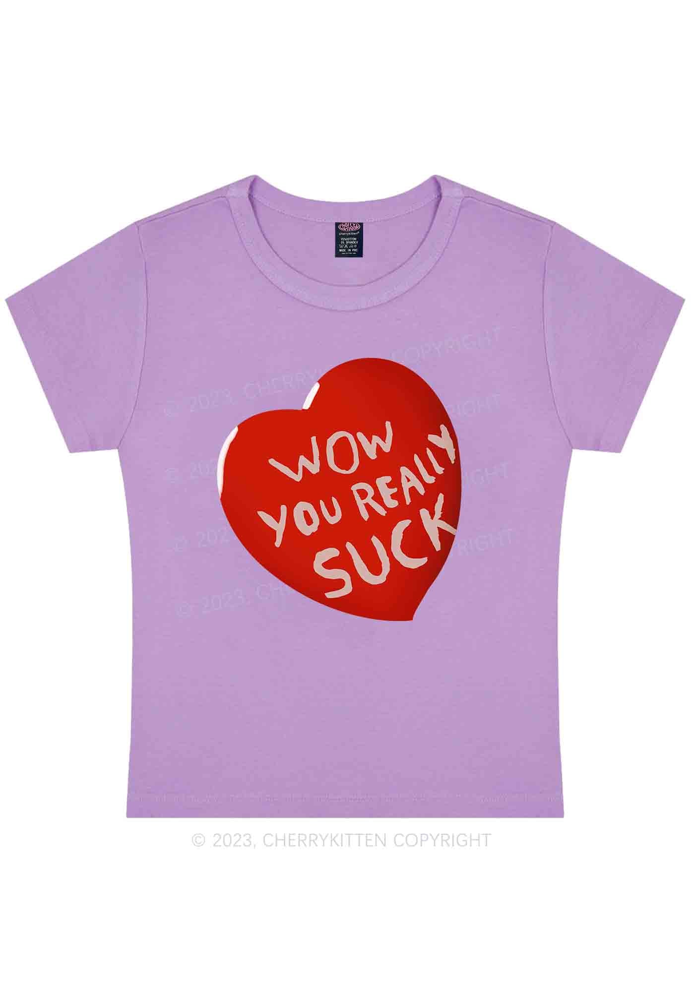 Curvy Wow You Really Y2K Baby Tee Cherrykitten - Image 4