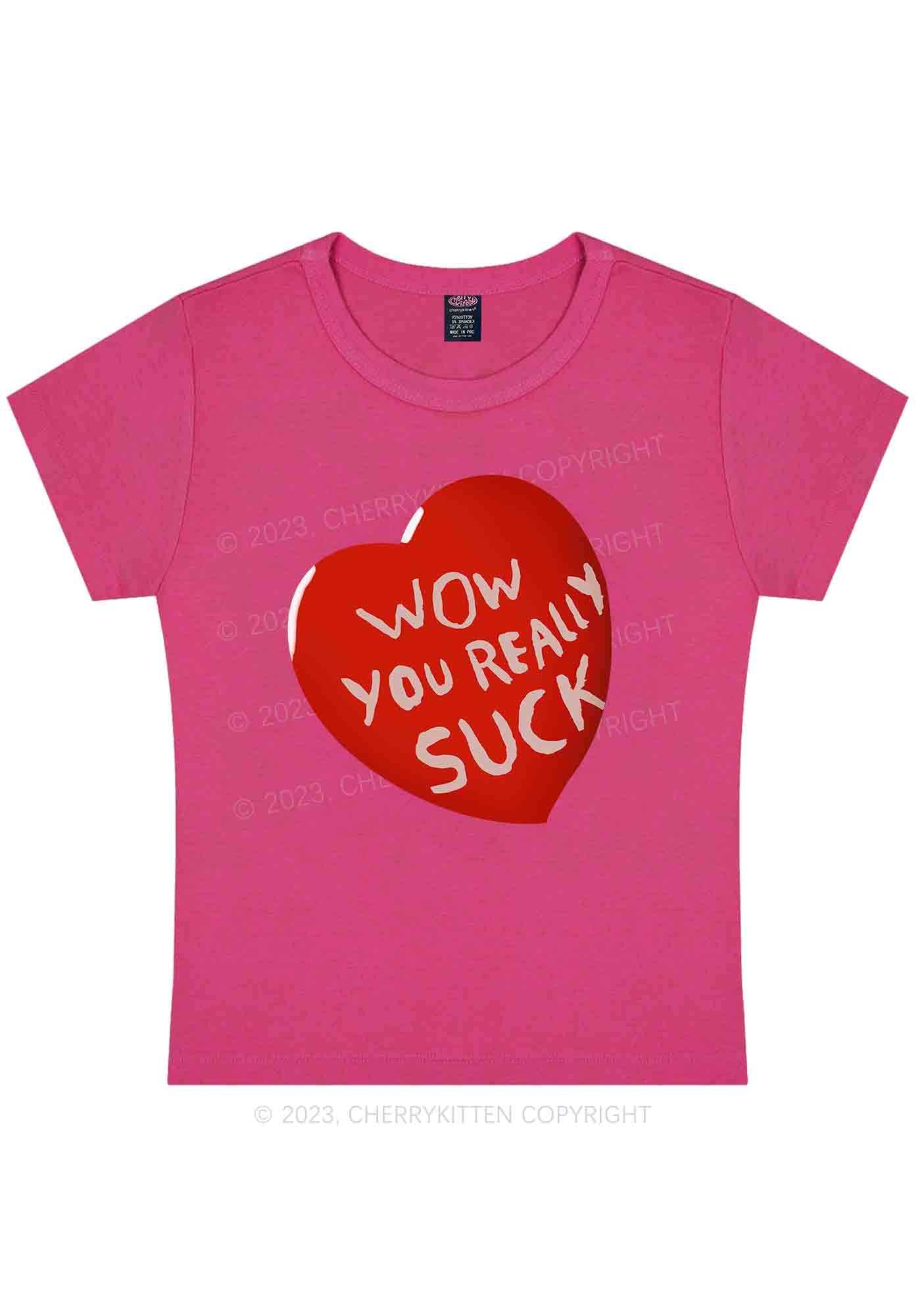 Curvy Wow You Really Y2K Baby Tee Cherrykitten - Image 5