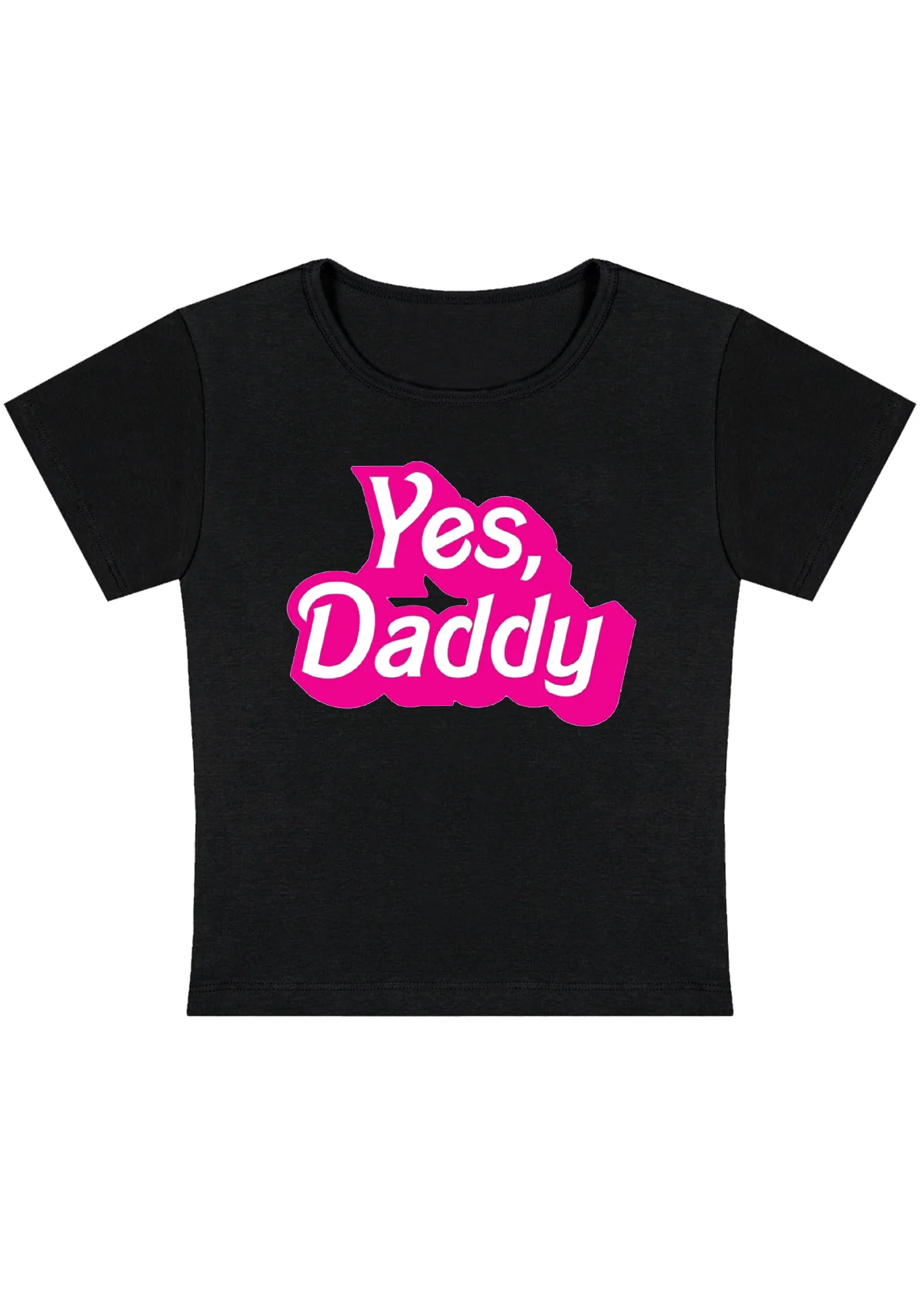 Curvy Yes Daddy Baby Tee - Image 2
