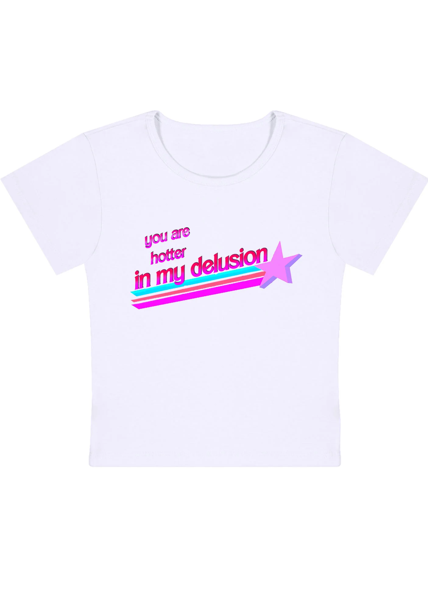 Curvy You Are Hotter In My Delusion Baby Tee - Image 2
