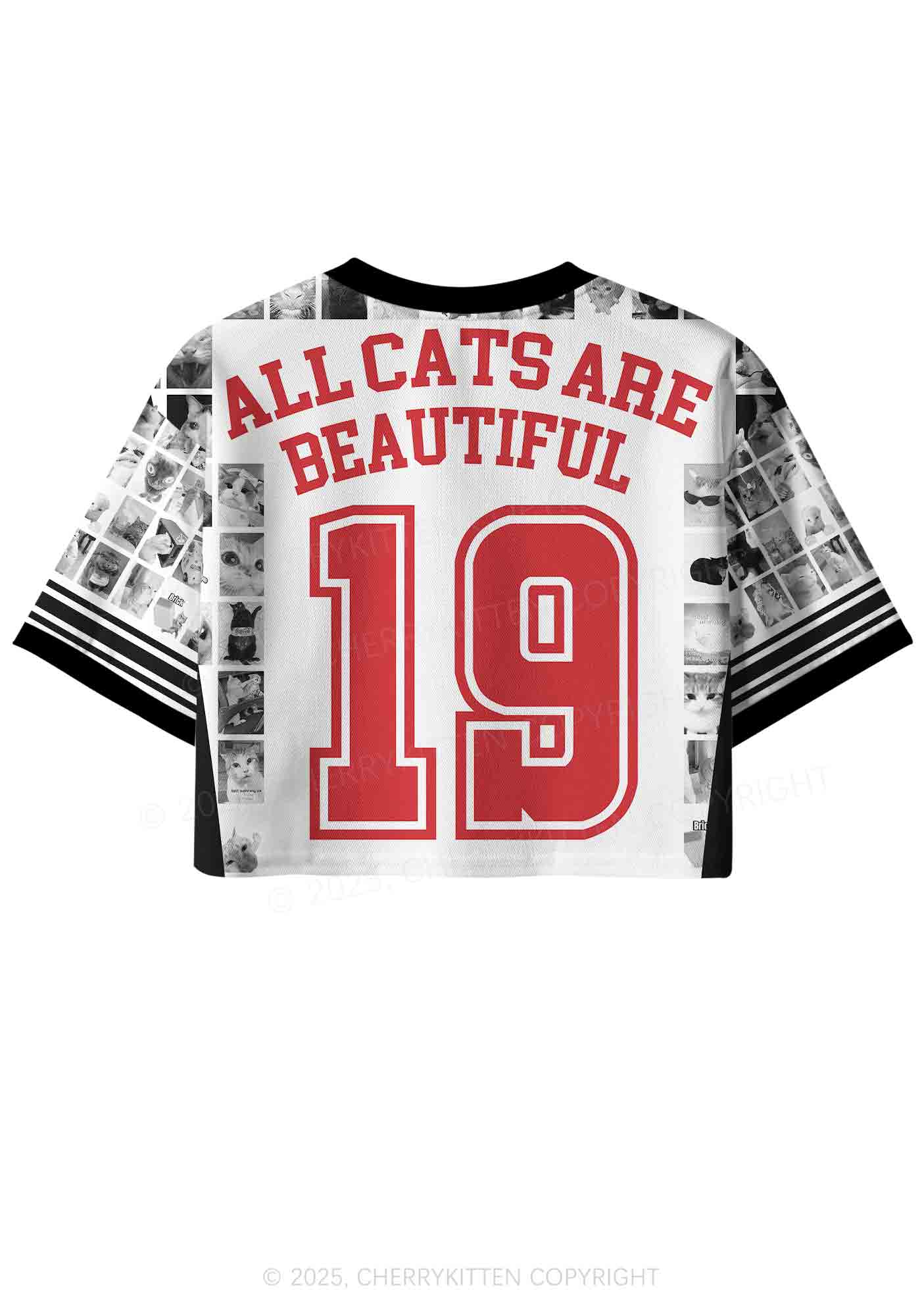 Custom ACAB Cats Y2K Crop Sport Jersey Shirts Cherrykitten - Image 3