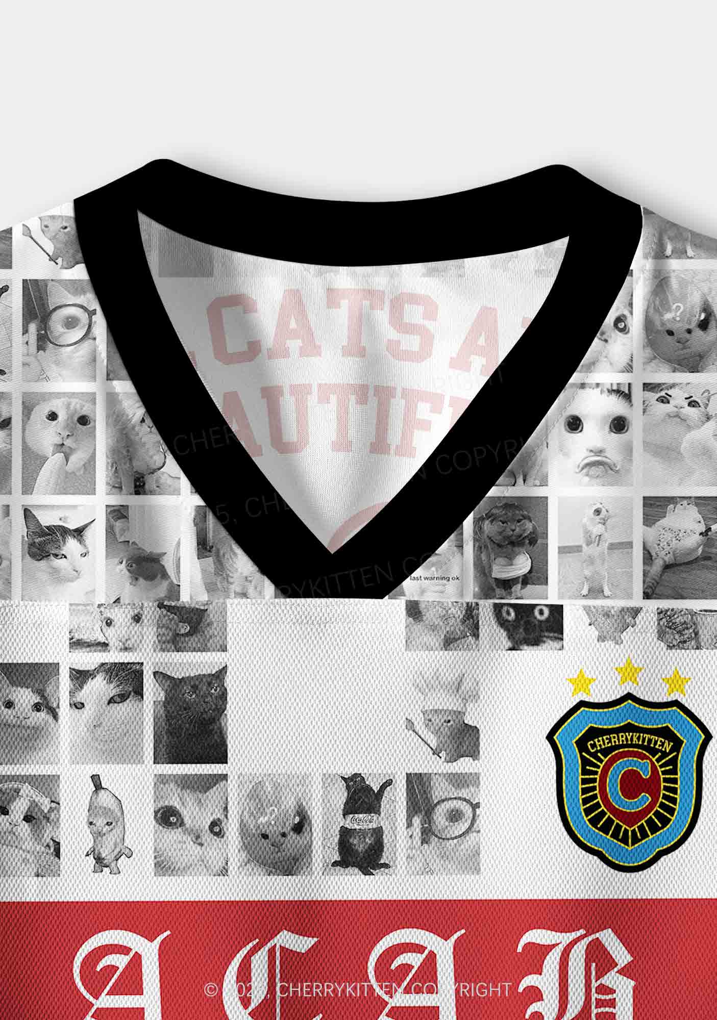 Custom ACAB Cats Y2K Crop Sport Jersey Shirts Cherrykitten - Image 4