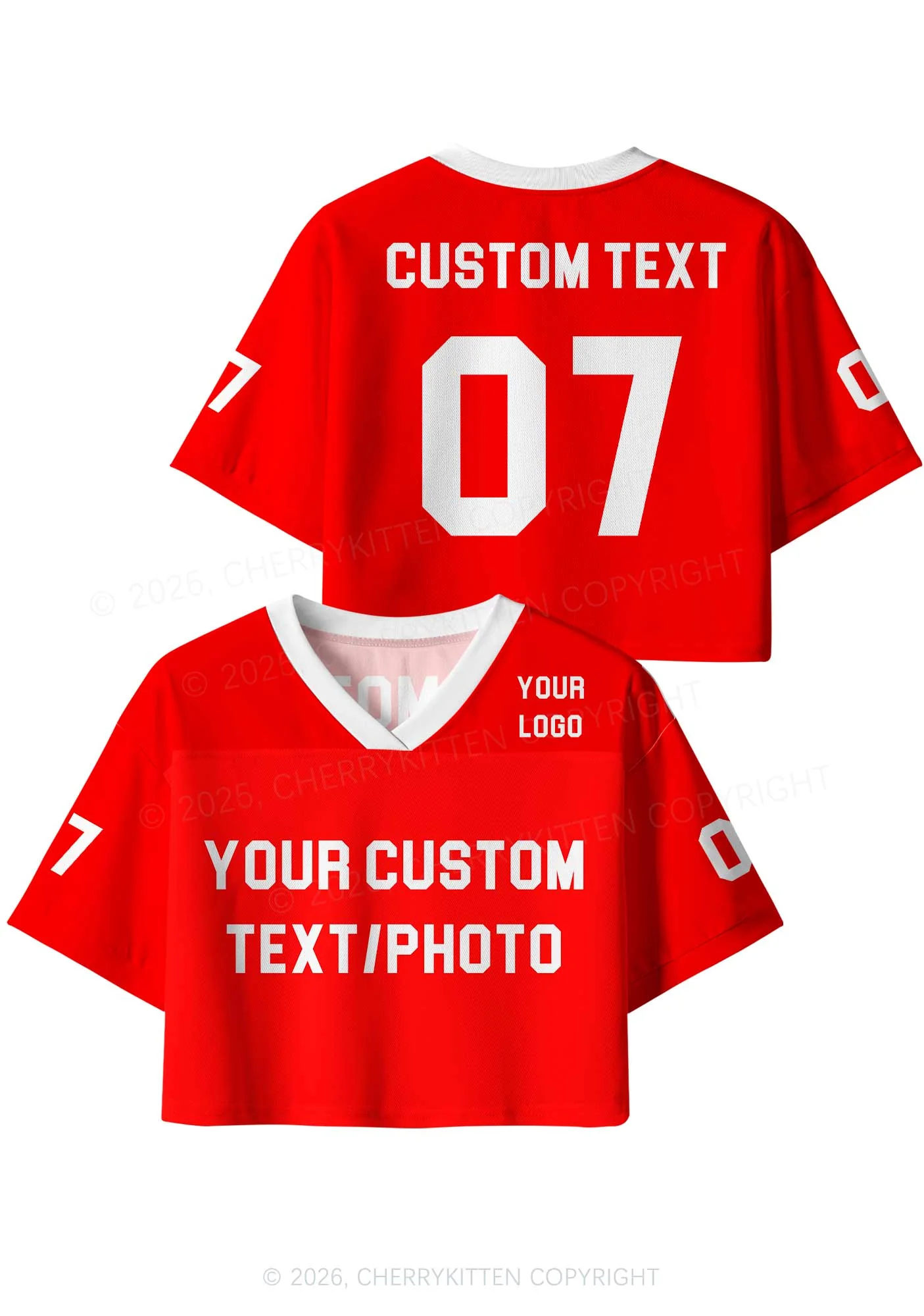 Custom All Personalized Y2K Crop Sport Jersey Shirts Cherrykitten - Image 5