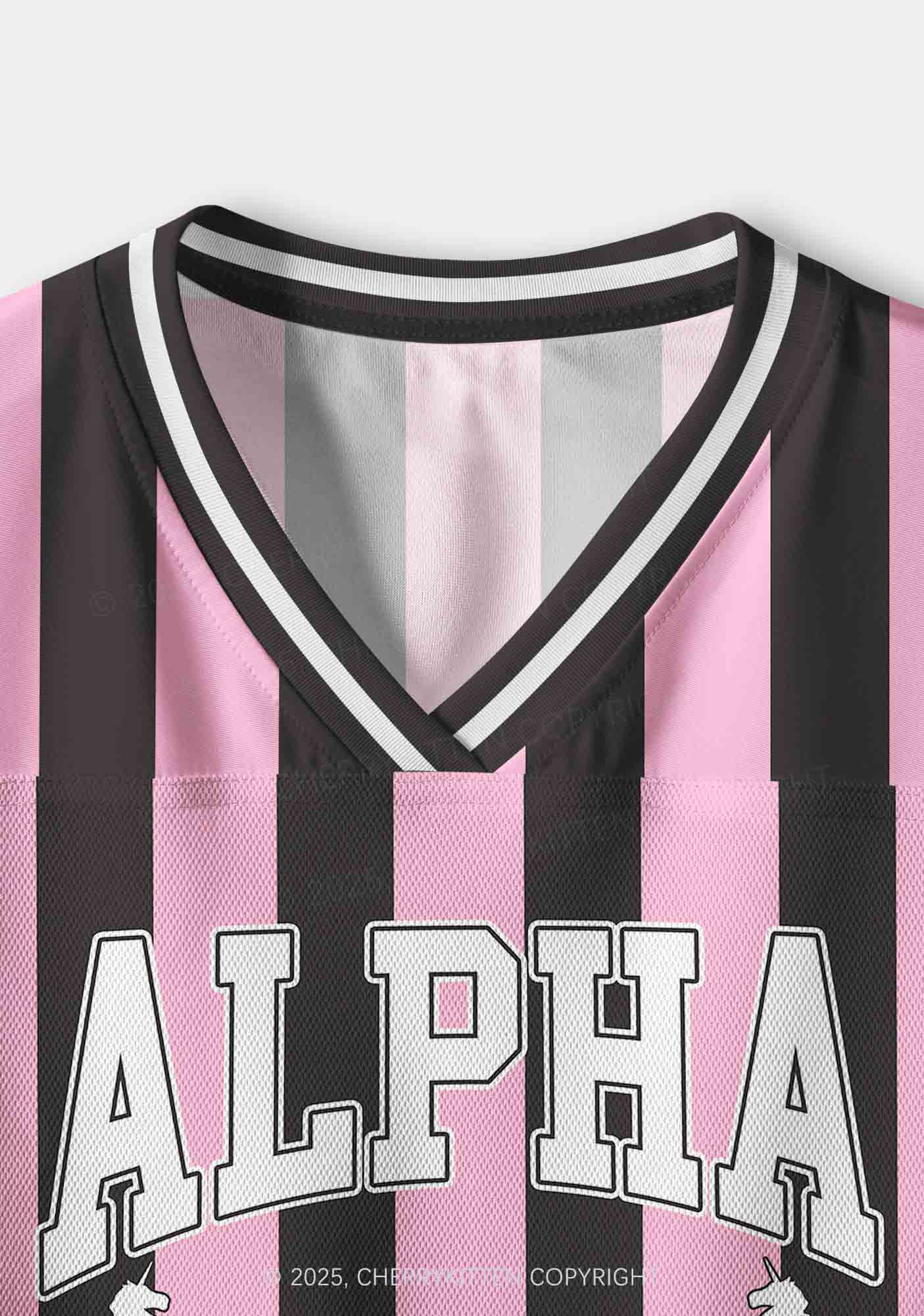Custom Alpha Male Y2K Crop Sport Jersey Shirts Cherrykitten - Image 3