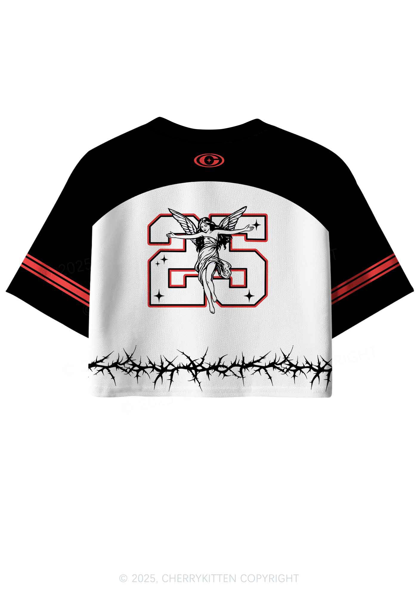 Custom Angel From Hell Y2K Crop Sport Jersey Shirts Cherrykitten - Image 2