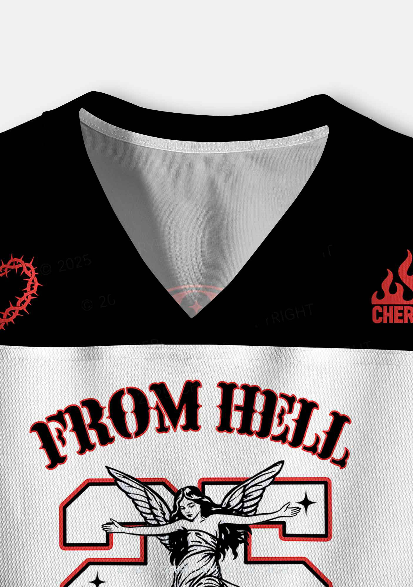 Custom Angel From Hell Y2K Crop Sport Jersey Shirts Cherrykitten - Image 3