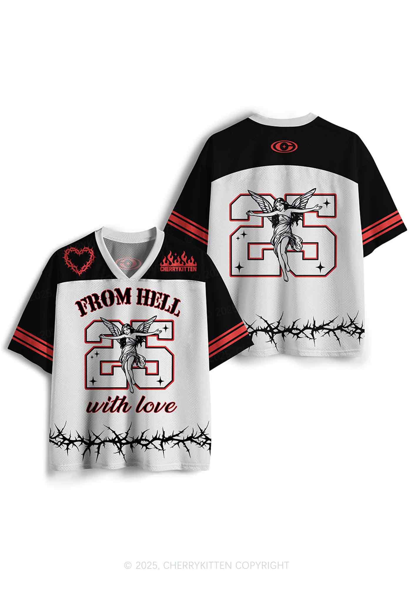 Custom Angel From Hell Y2K Sport Jersey Shirts Cherrykitten - Image 3