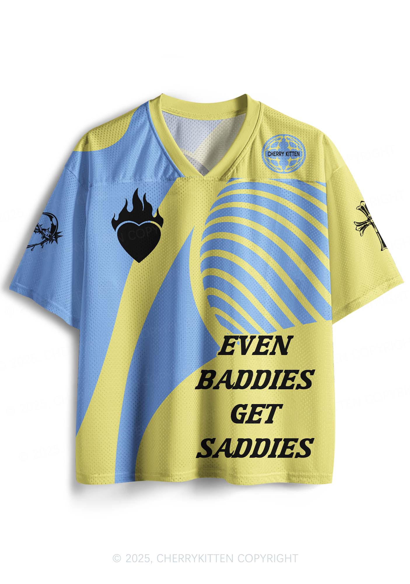 Custom Baddies Get Saddies Y2K Sport Jersey Shirts Cherrykitten - Image 3