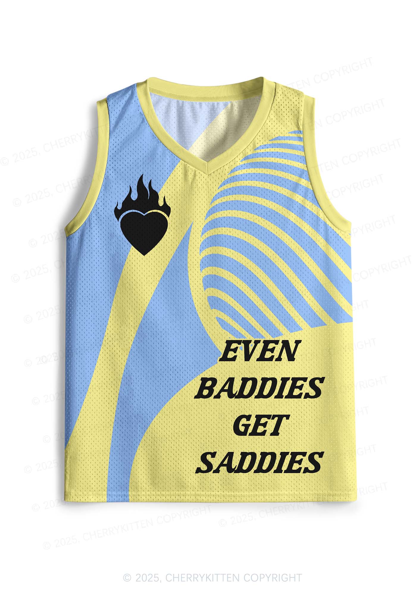 Custom Baddies Get Saddies Y2K Sport Jersey Tank Cherrykitten - Image 2