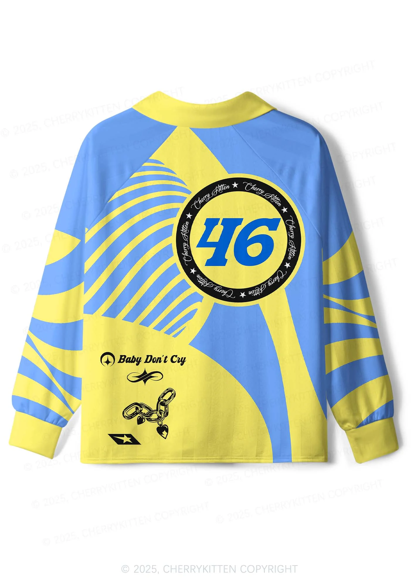 Custom Baddies Get Saddies Y2K Sport Long Sleeve Jersey Shirts Cherrykitten - Image 3
