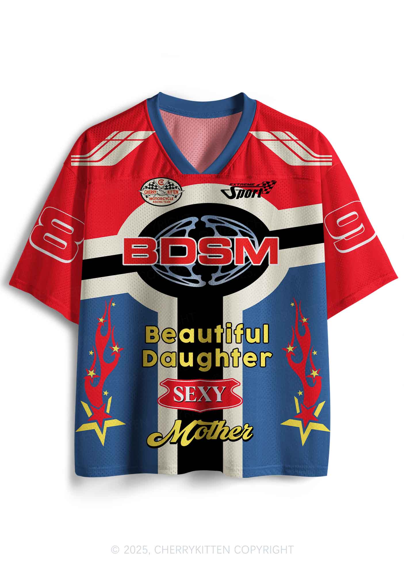 Custom BDSM Daughter Mother Y2K Sport Jersey Shirts Cherrykitten - Image 2