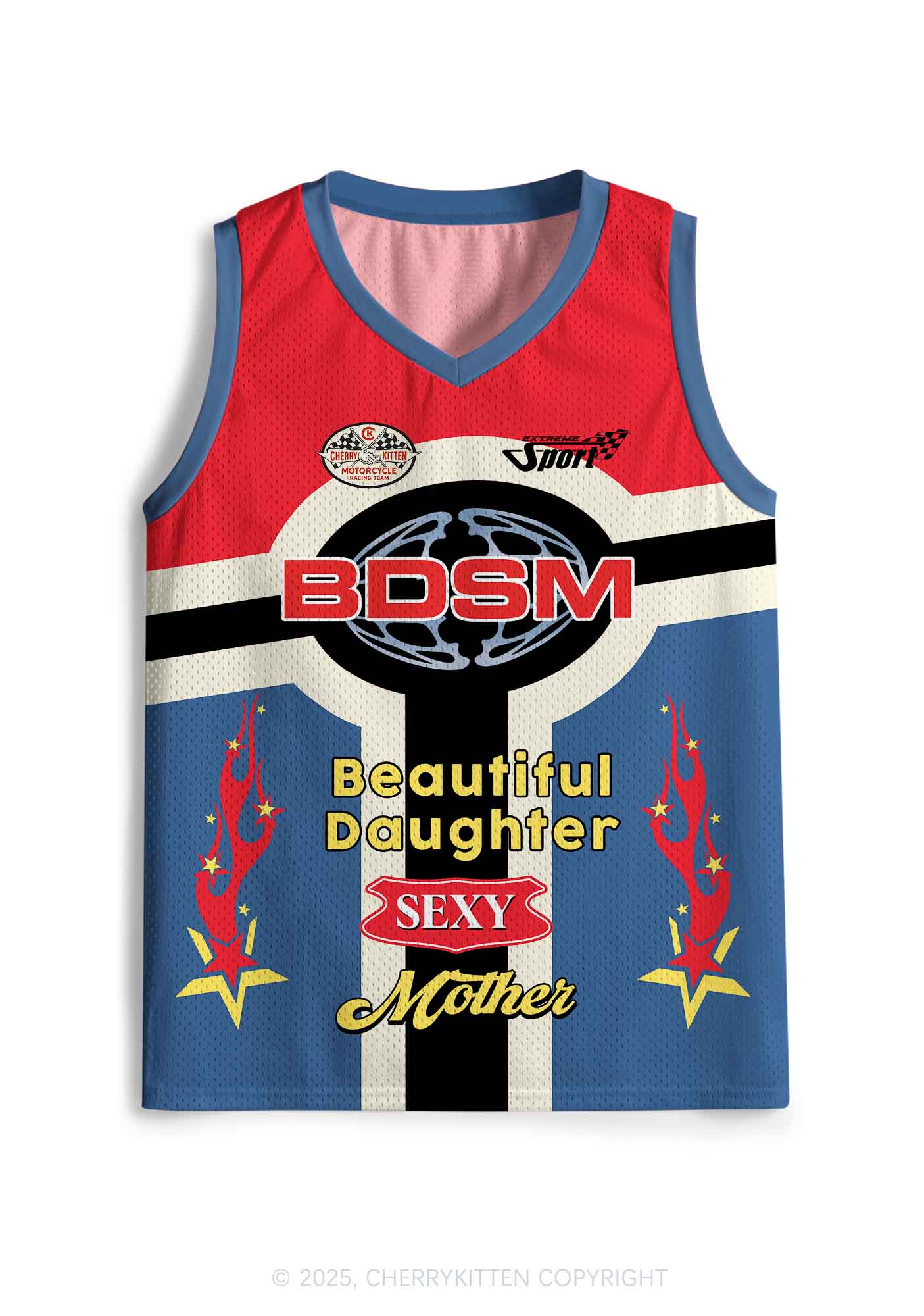 Custom BDSM Daughter Mother Y2K Sport Jersey Tank Cherrykitten - Image 2