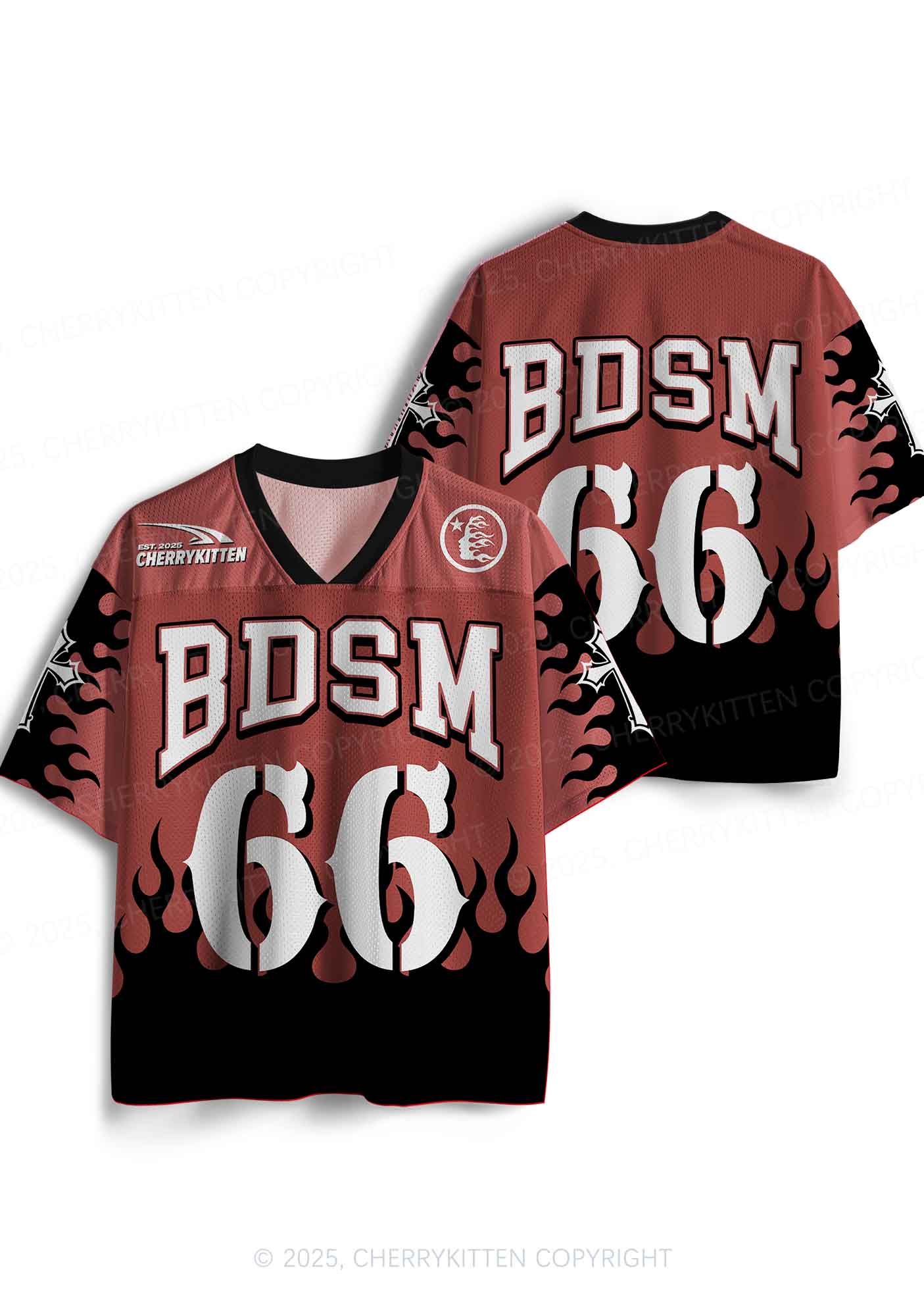 Custom BDSM Y2K Sport Jersey Shirts Cherrykitten - Image 3