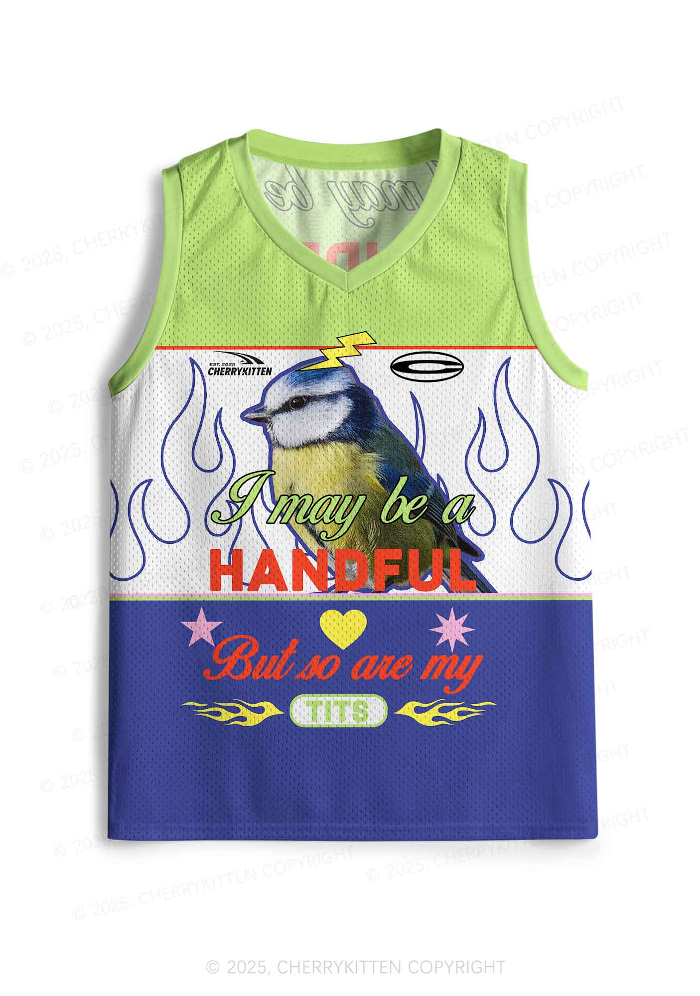 Custom Be A Handful Y2K Sport Jersey Tank Cherrykitten - Image 2