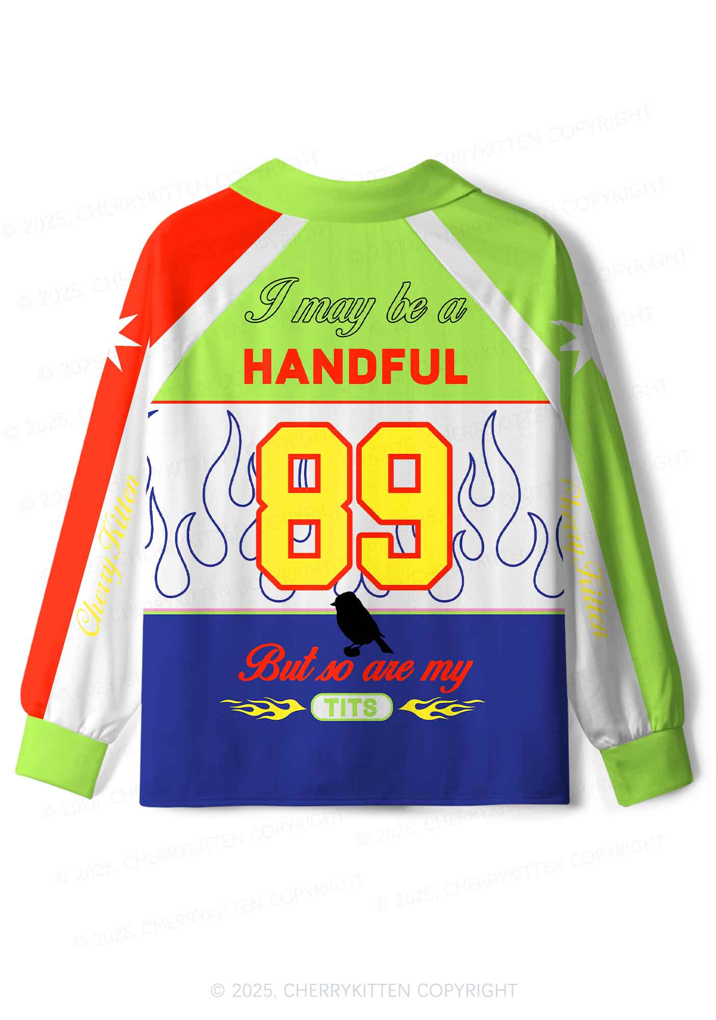 Custom Be A Handful Y2K Sport Long Sleeve Jersey Shirts Cherrykitten - Image 3