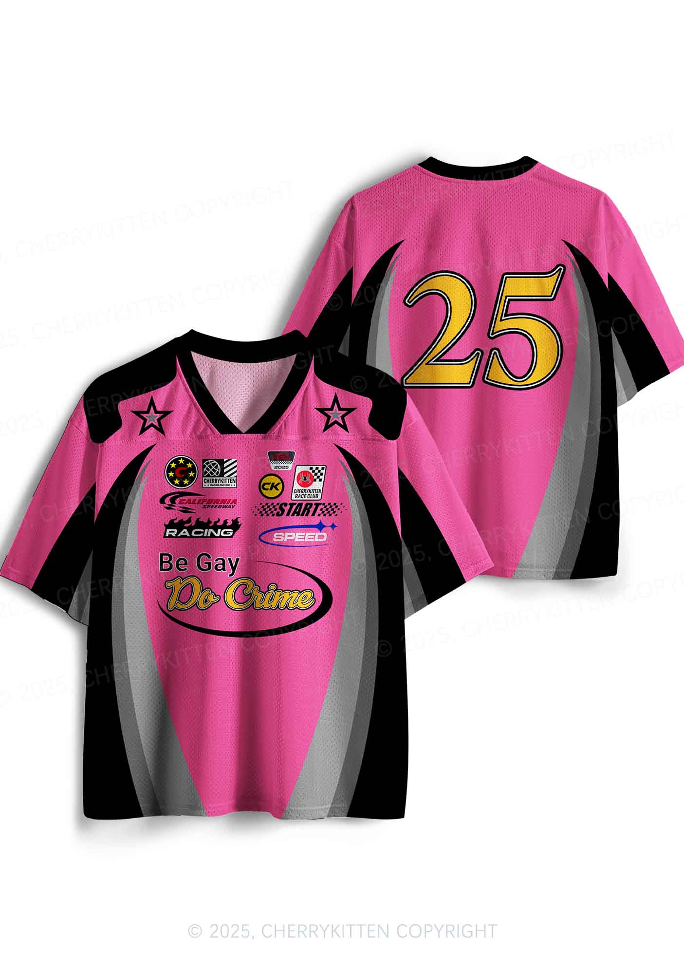 Custom Be Gay Do Crime Pride Y2K Sport Jersey Shirts Cherrykitten - Image 3