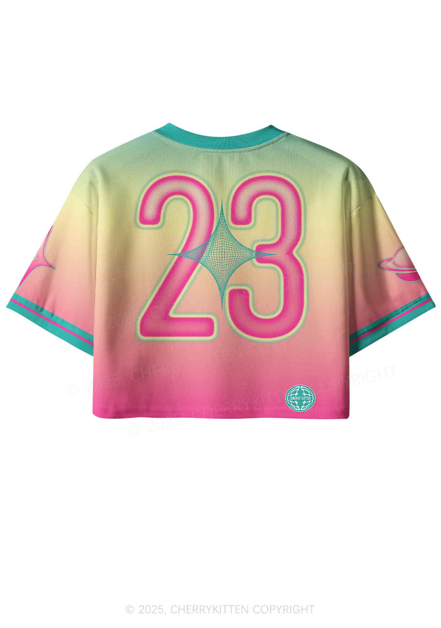 Custom Be Gay Do Crxme Pride Y2K Crop Sport Jersey Shirts Cherrykitten - Image 2