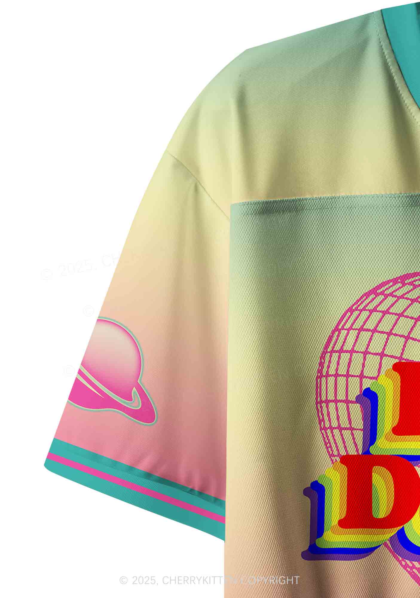 Custom Be Gay Do Crxme Pride Y2K Crop Sport Jersey Shirts Cherrykitten - Image 5