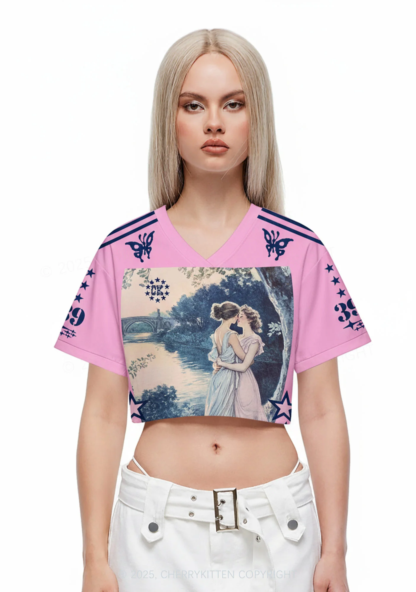Custom Best Friends Pride Y2K Crop Sport Jersey Shirts Cherrykitten - Image 2