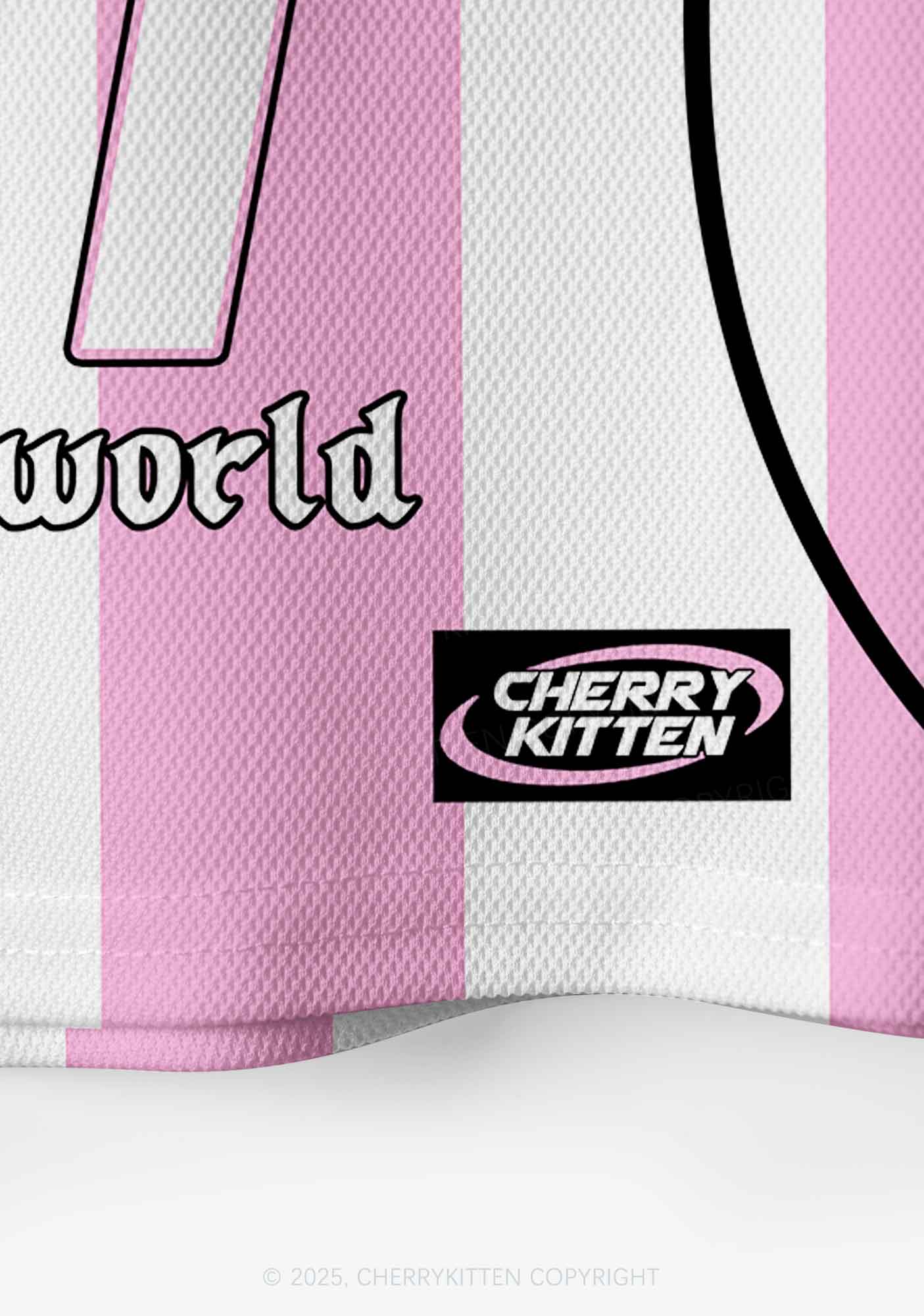 Custom Best Kisser In The World Y2K Crop Sport Jersey Shirts Cherrykitten - Image 4
