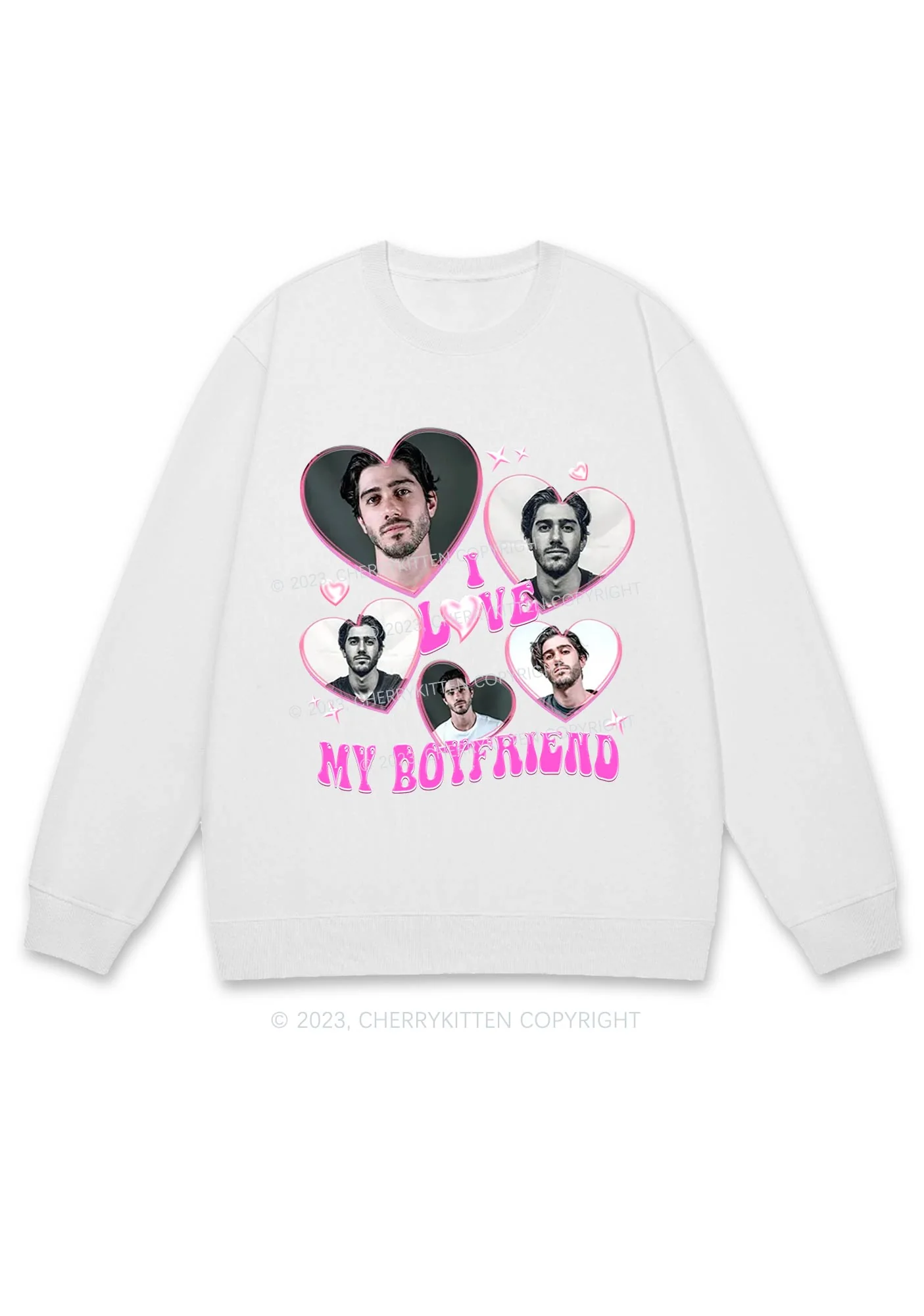 Custom BF&GF Photos Y2K Sweatshirt Cherrykitten - Image 2