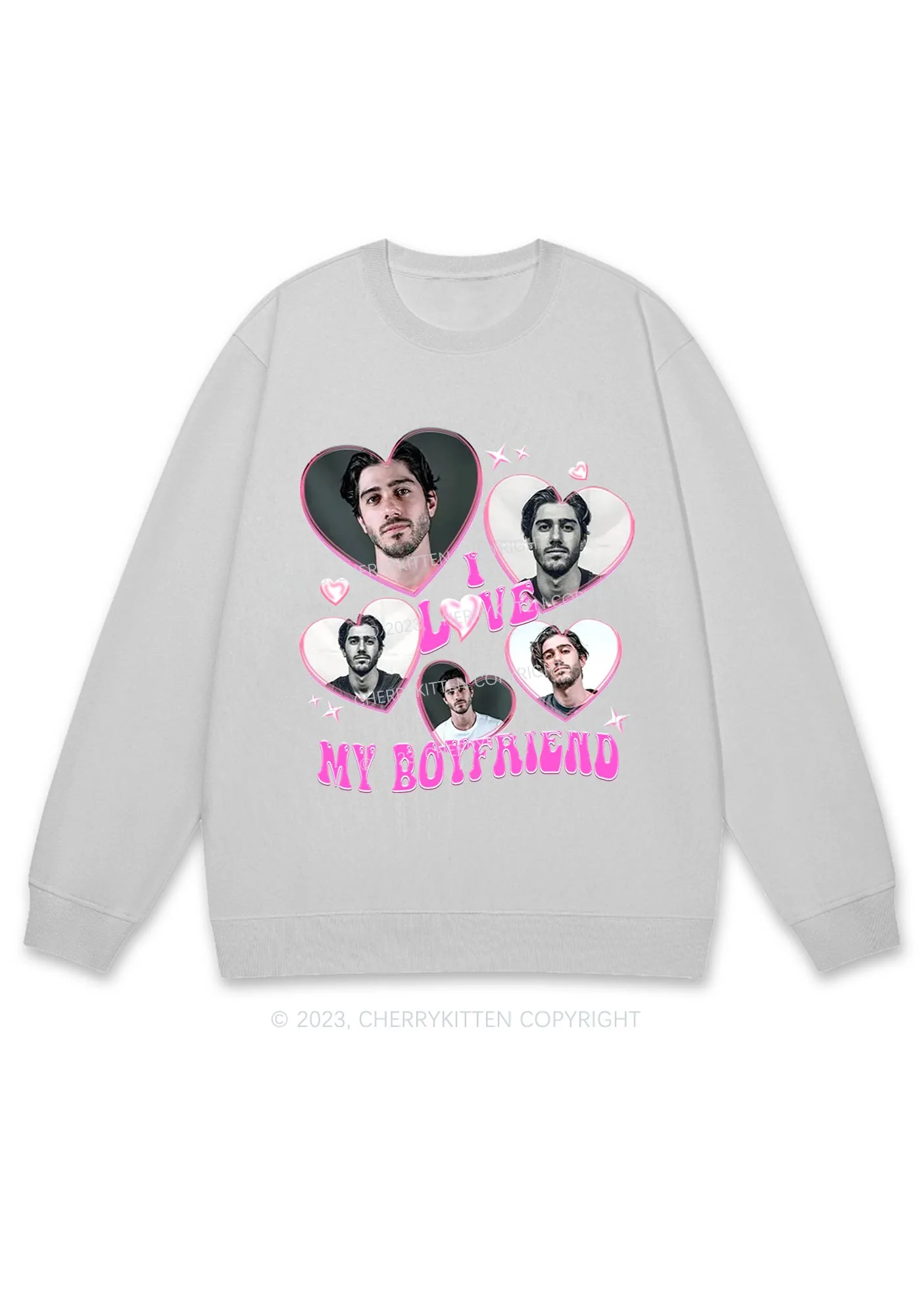 Custom BF&GF Photos Y2K Sweatshirt Cherrykitten - Image 3