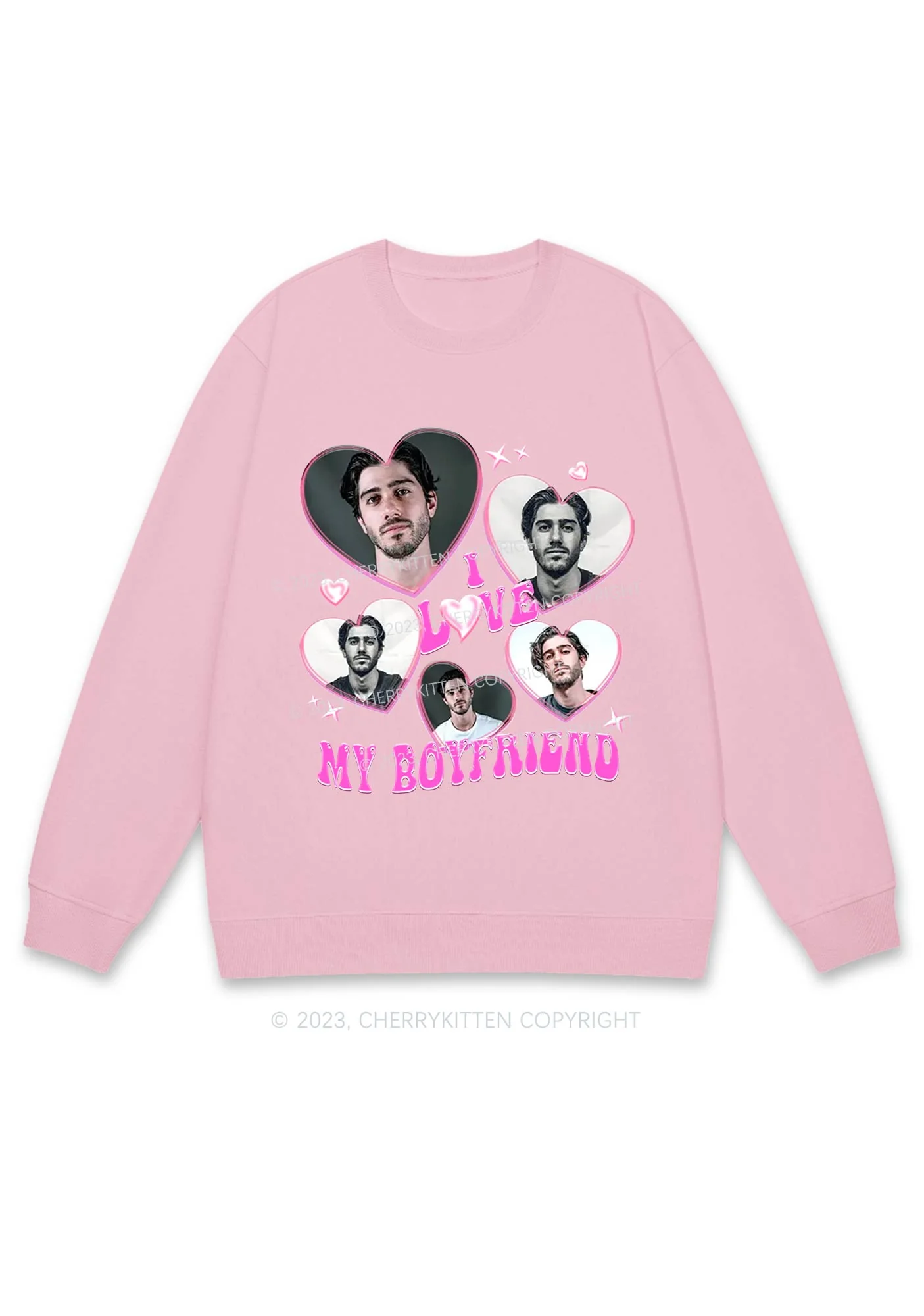Custom BF&GF Photos Y2K Sweatshirt Cherrykitten - Image 4