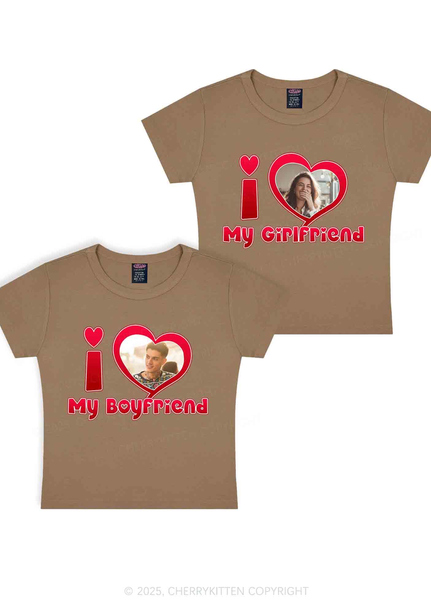 Custom BF GF Red Heart Y2K Valentine's Day Baby Tee Cherrykitten - Image 9
